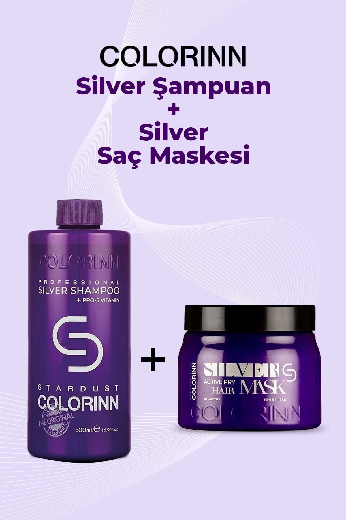 500 Ml Silver Şampuan keratin Maske 500 ml — SILVER500+SILVERMASK — تصویر 3 از 3