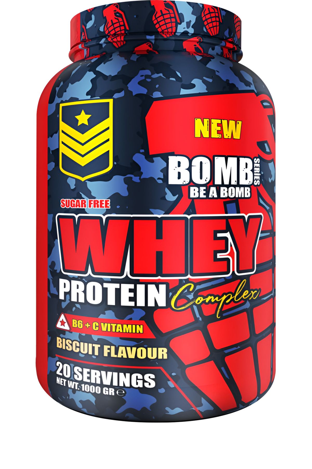 Bomb SERIES WHEY COMPLEX PROTEİN 1000 GR ( BEYAZ ÇİKOLATA ÇİLEK AROMA )