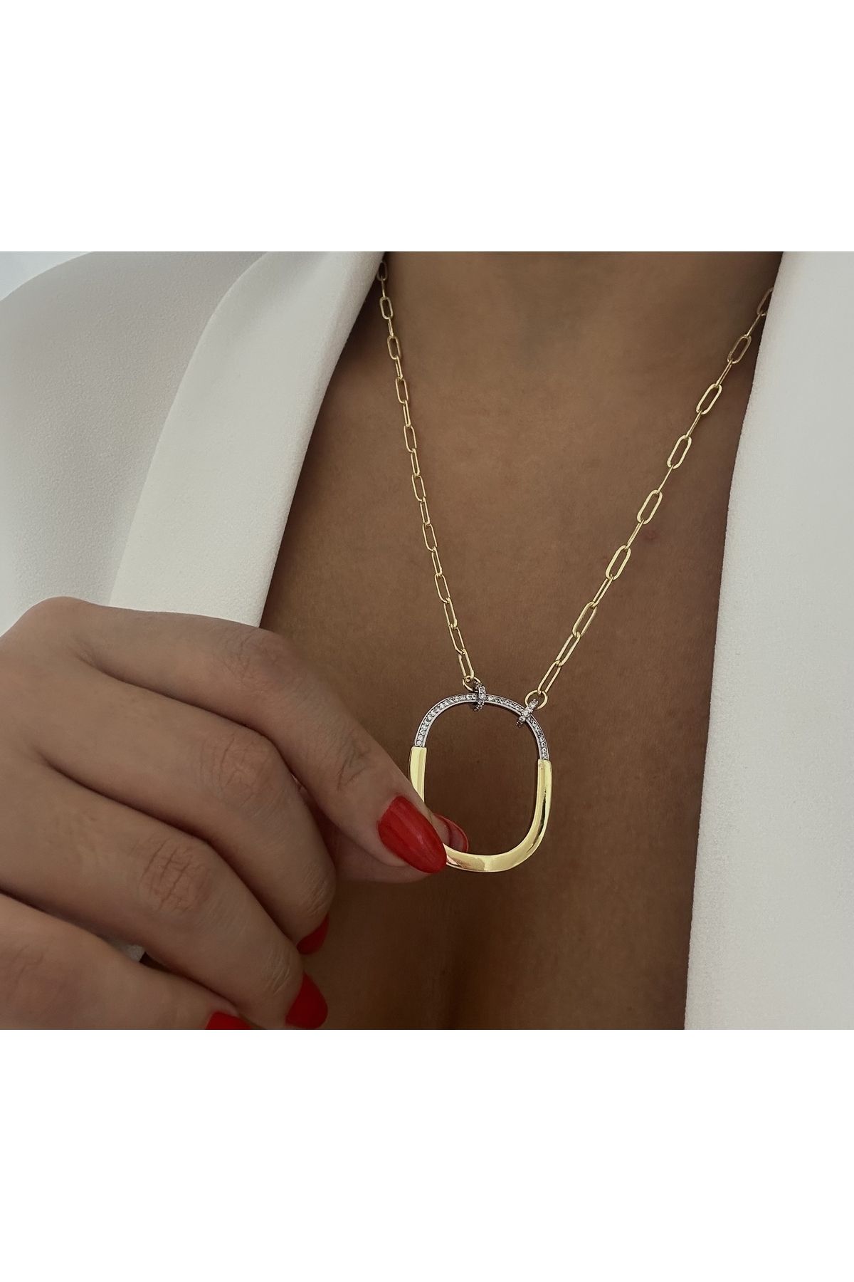 Ajur Tak Openwork Tiffany Lock Women s Necklace