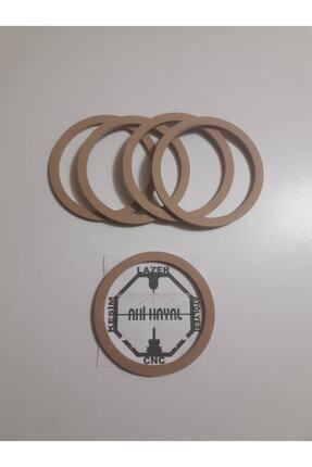 AHİ HAYAL ATÖLYESİ Ham Mdf Vidasız 13cm Çapında (1cm Eninde) 5'li Kasnak Seti