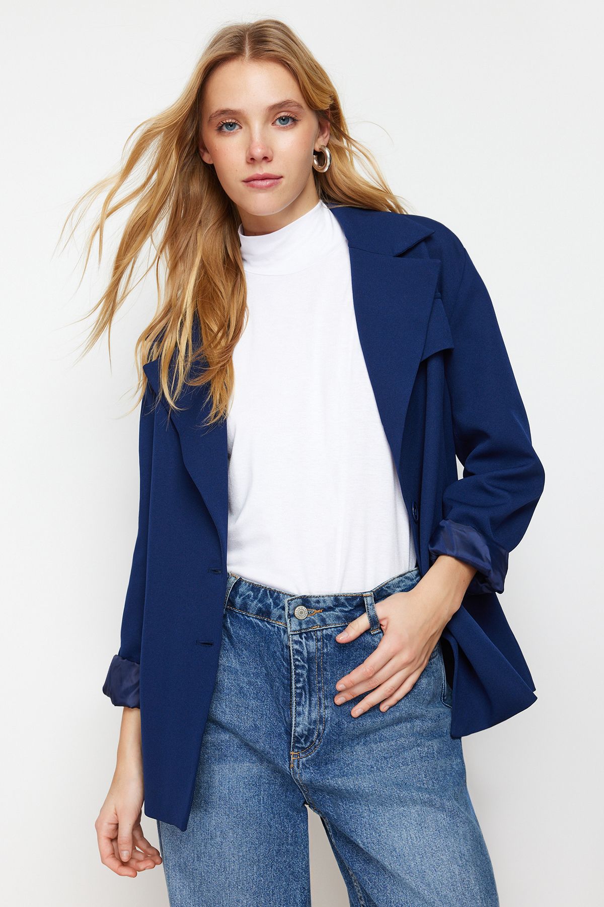 Trendyol Modest-Weiße ärmellose Unterwäsche-Tunika aus Strick mit Stehkragen TCTSS21TN0249 4