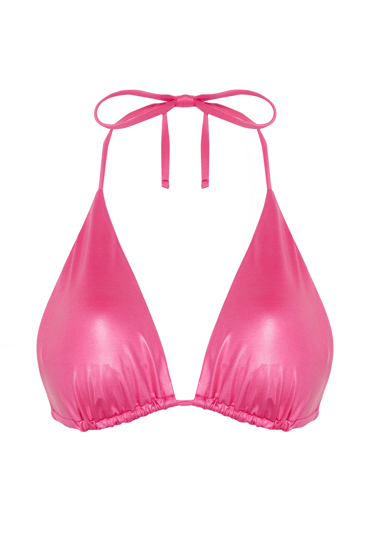 Trendyol Collection-Φούξια Triangle Bikini Top TBESS24BU00133 5