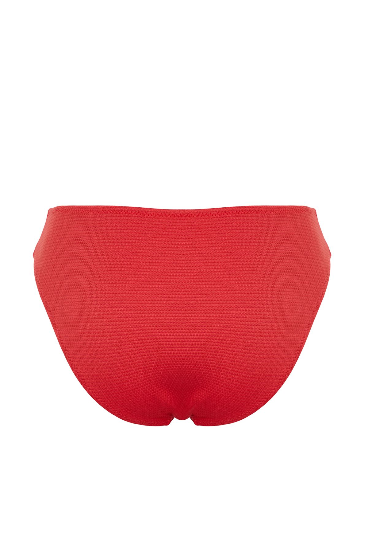 Trendyol Collection-Red Textured Regular Bikini Bottom TBESS24BA00094 8