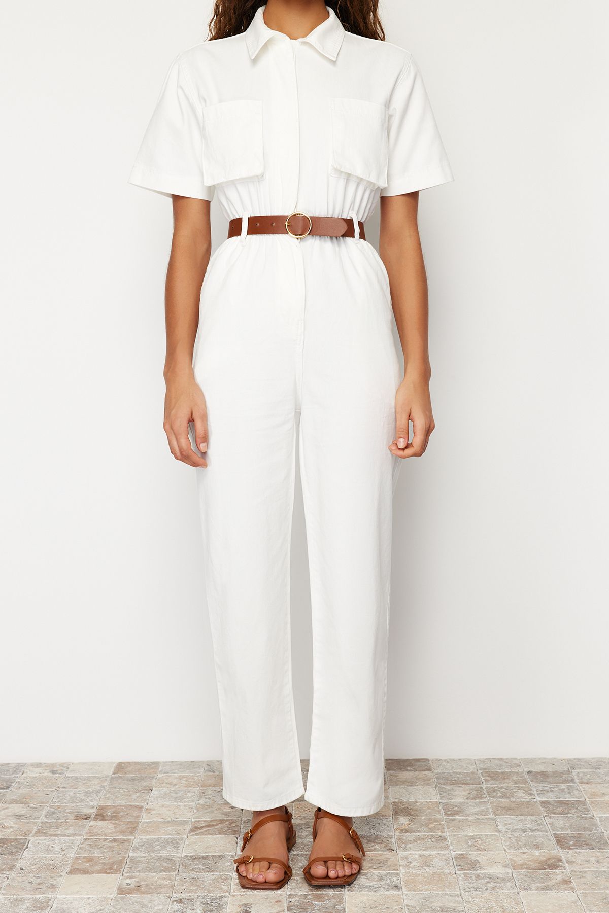 White utility discount jumpsuit womens