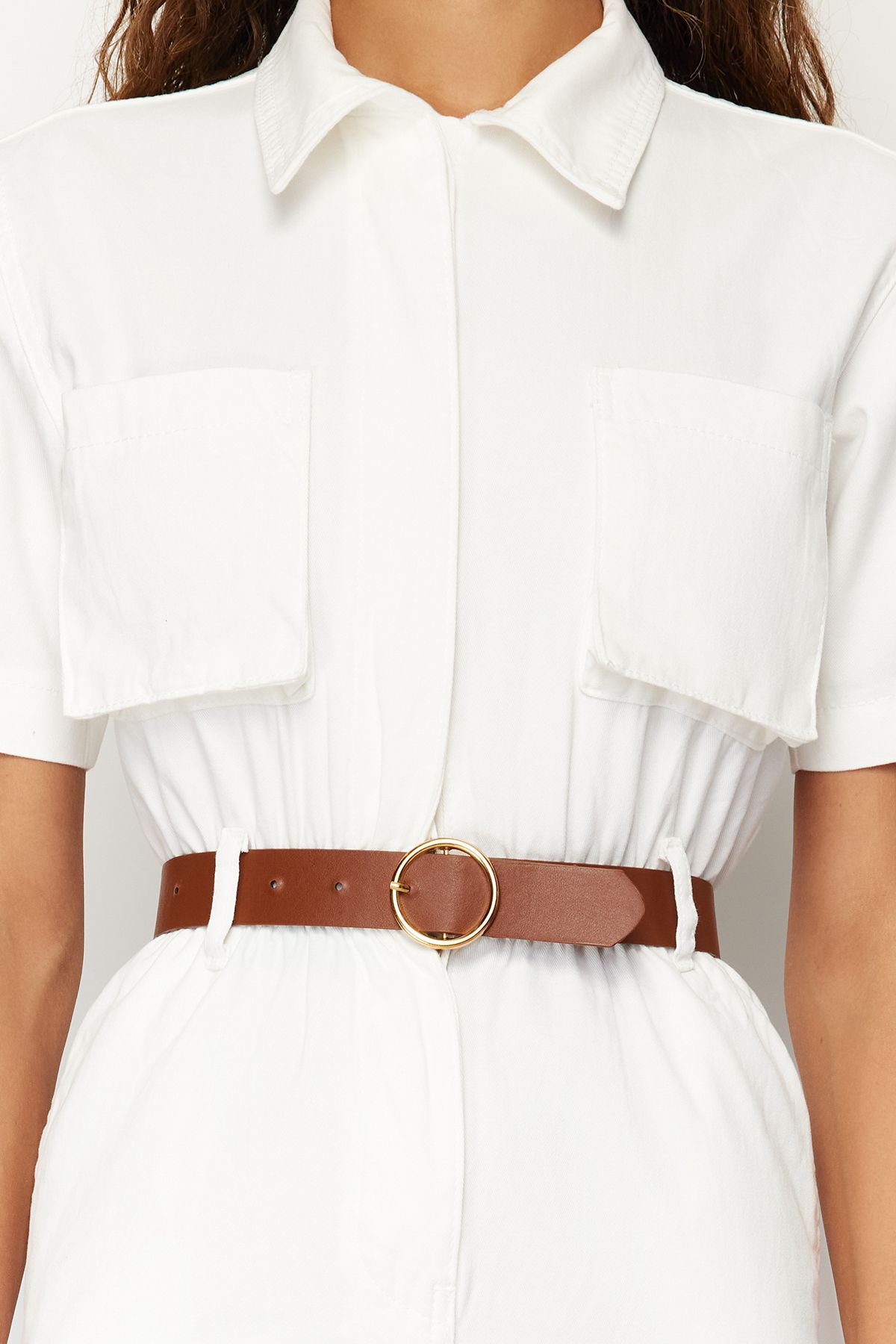 Buckle clearance belt playsuit
