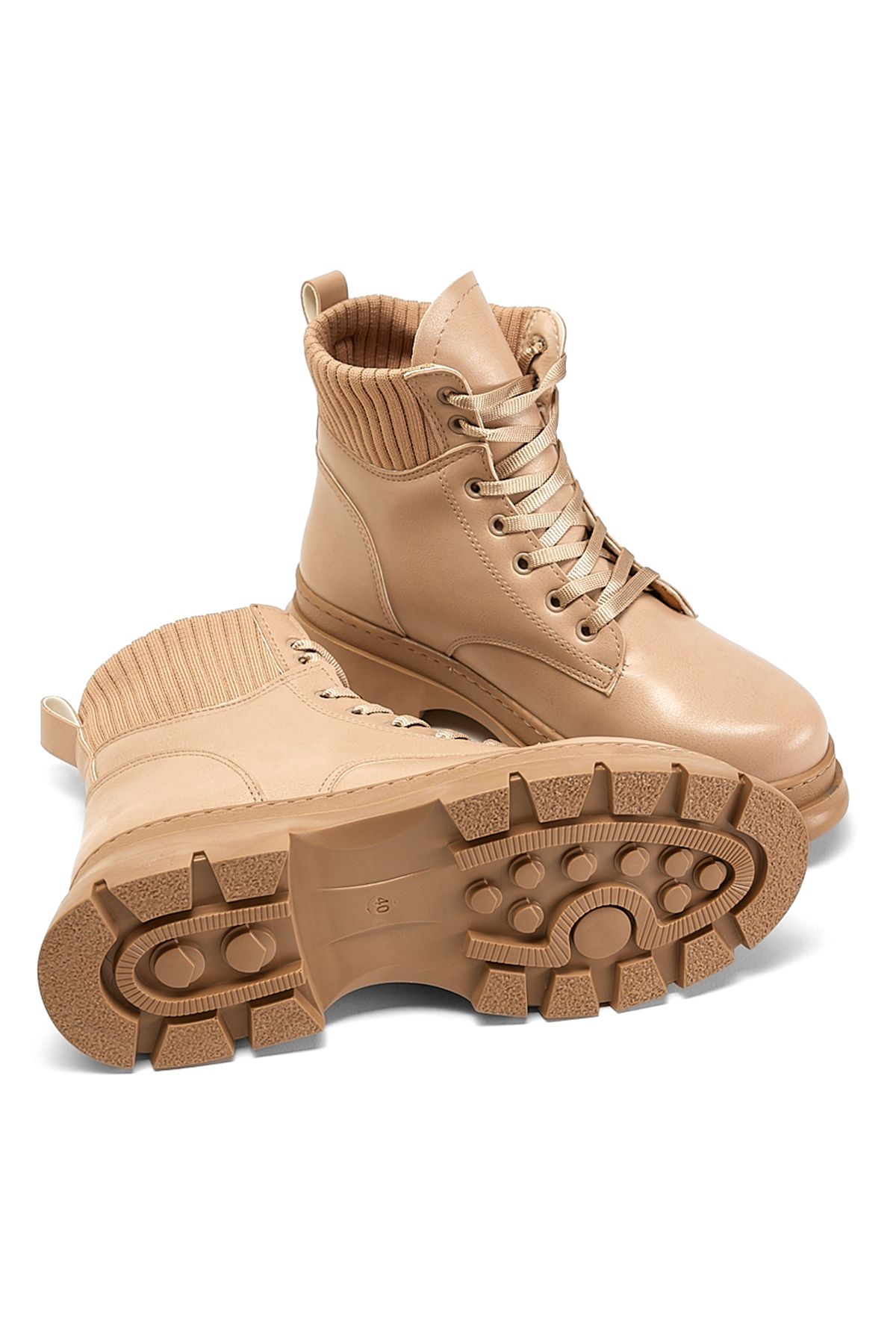 Tonny Black-Γυναικείες μπότες γυμνού δέρματος Tonny Black Comfortable Fit Lace Up Γυναικείες μπότες 5