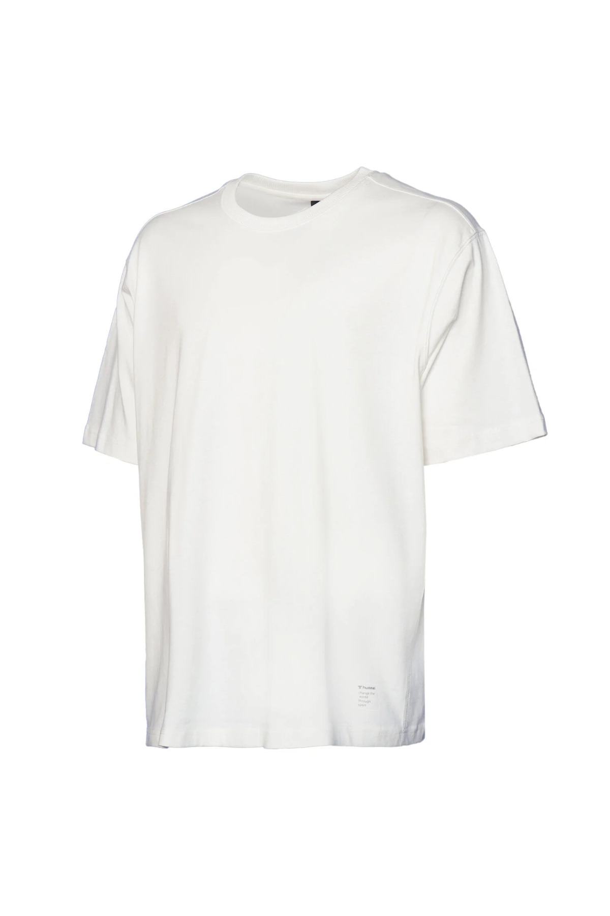 HUMMEL تی شرت یقه گرد سفید مردانه چارلز اوورسایز