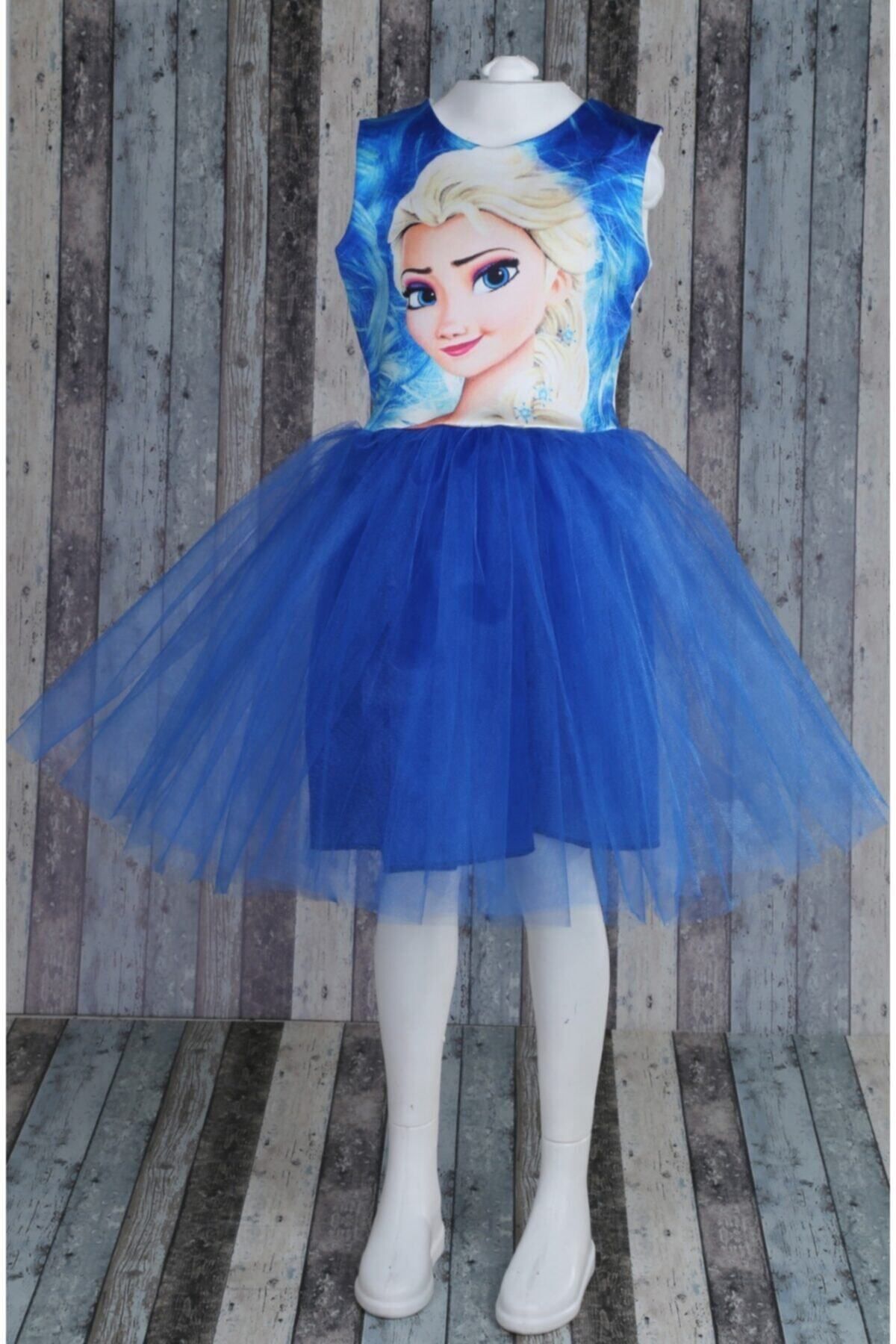 Niliya ocuk giyim Girl s Blue Elsa Tutu Dress Trendyol
