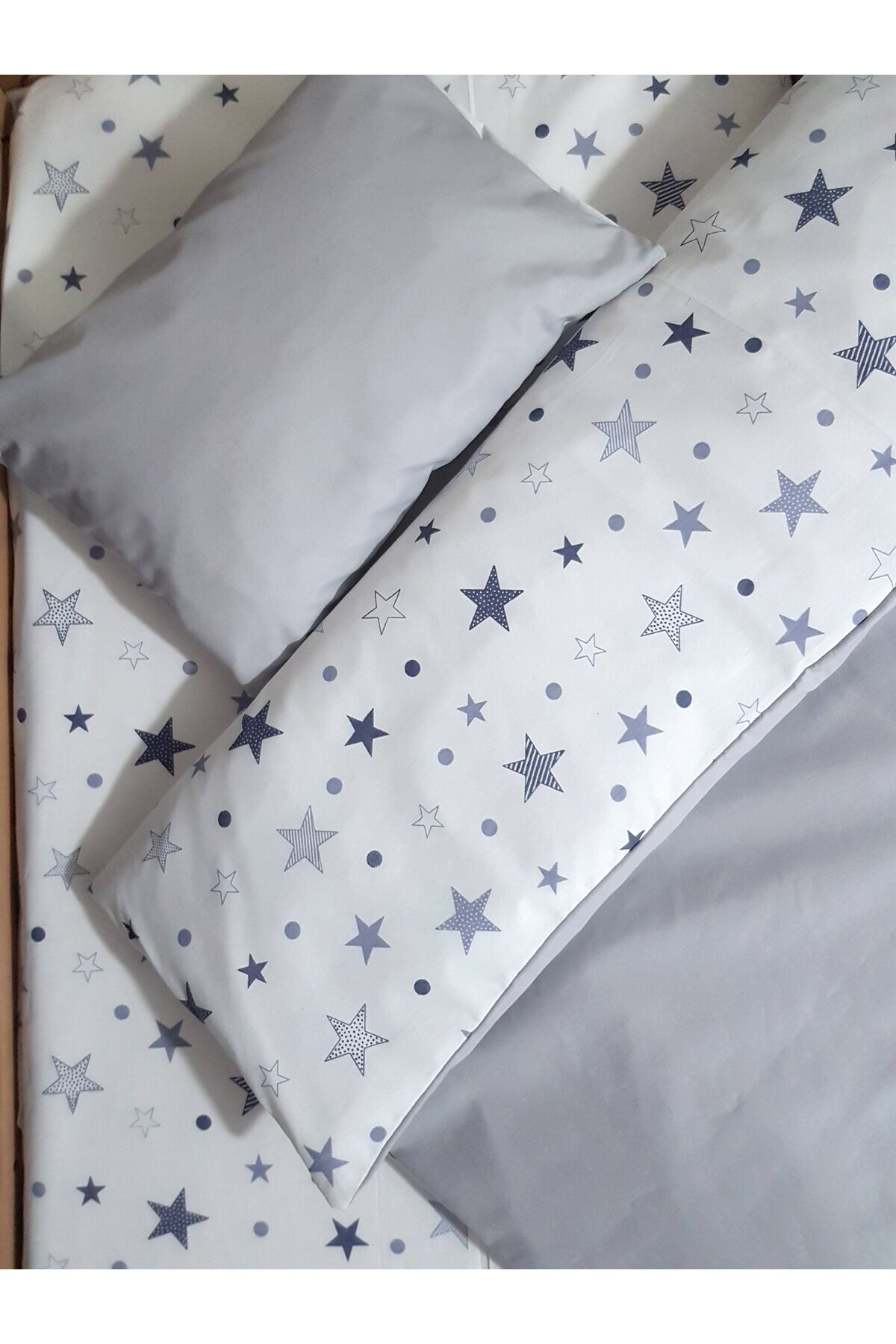 bebek_iklimi Yıldız Desenli 5 Parça Bebek Uyku Seti (Her Ölçüye Uygundur - Ayrıntılar Açıklamada) fotoğrafı 7 (önizleme)