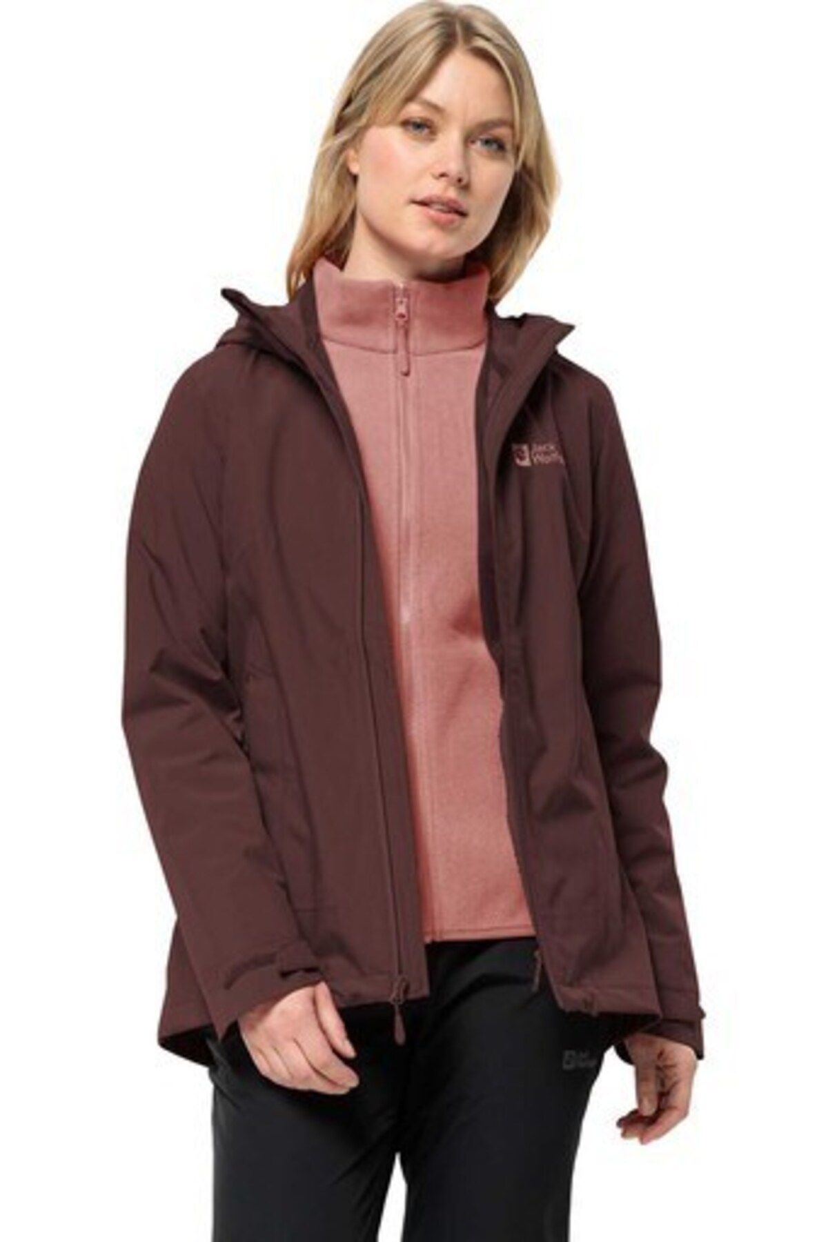 Jack Wolfskin Winter Jacket Burgundy Jile Trendyol