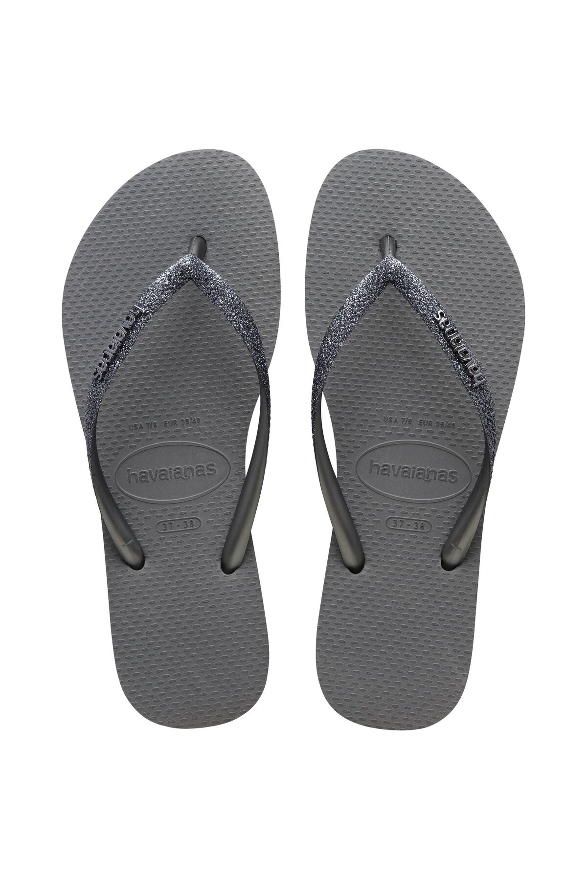 Slim Glitter Grey Slippers 2024