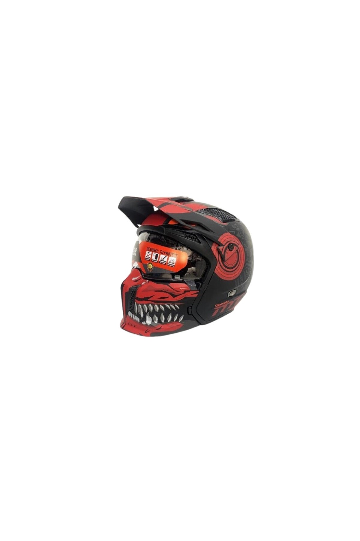 MT Helmets MT Streetfighter SV Aztec B5 Mat Siyah/kırmızı Motosiklet ...