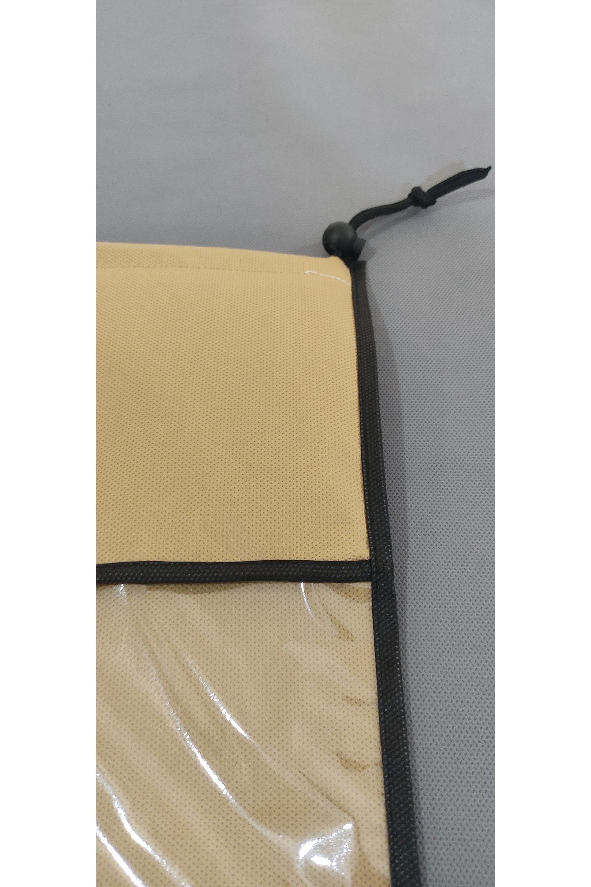 Bot - Çizme Kılıfı, Pencereli Bot-Çizme Saklama ve Taşıma Torbası, Ayakkabı Düzenleyici, 40x57 cm, BEJ RENK