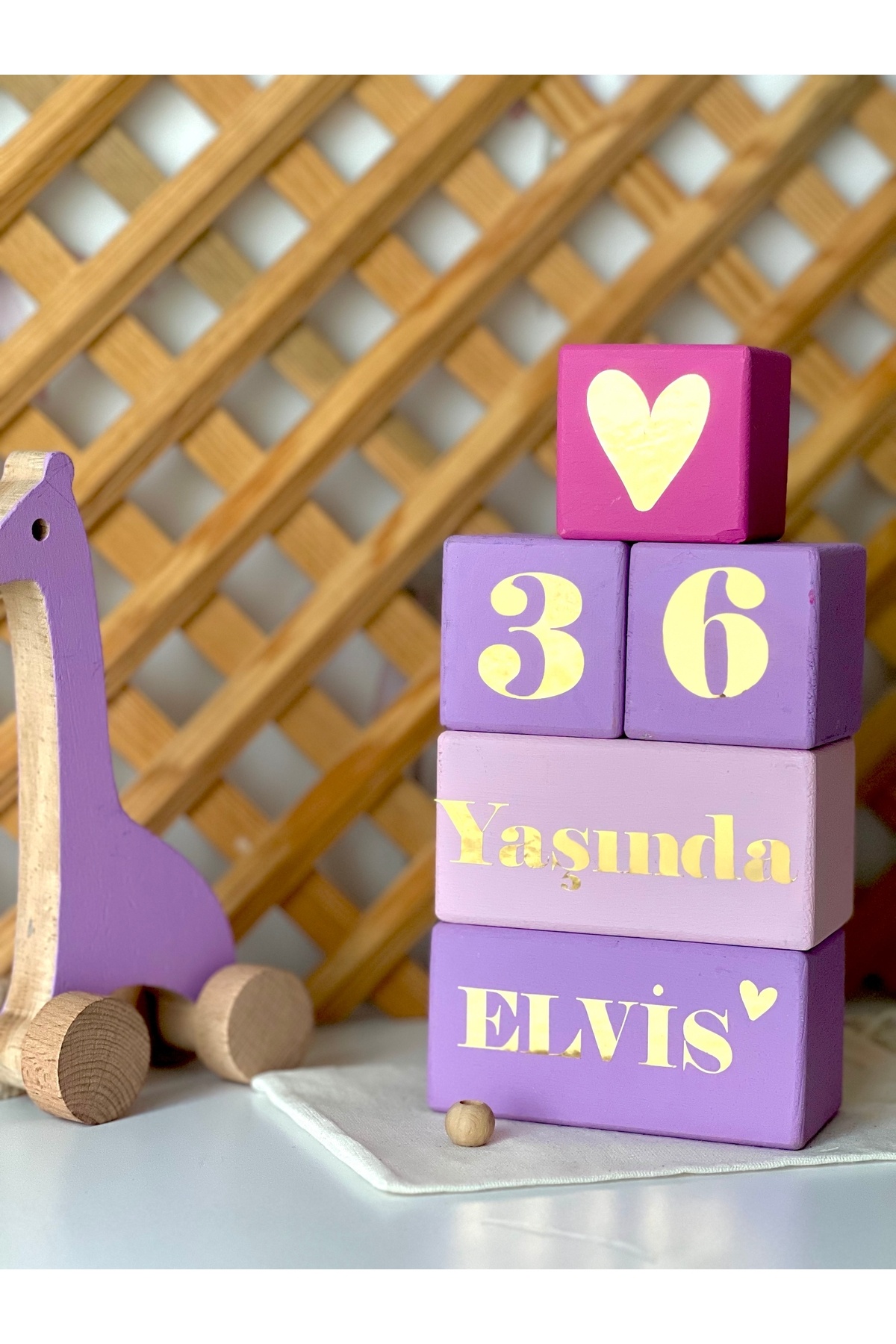 Renkli bebek anı küpü isimli renkli set 5parça