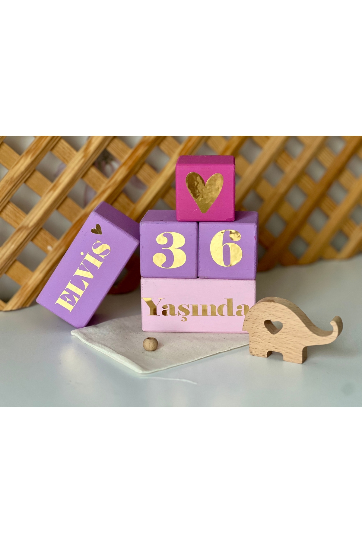 Renkli bebek anı küpü isimli renkli set 5parça