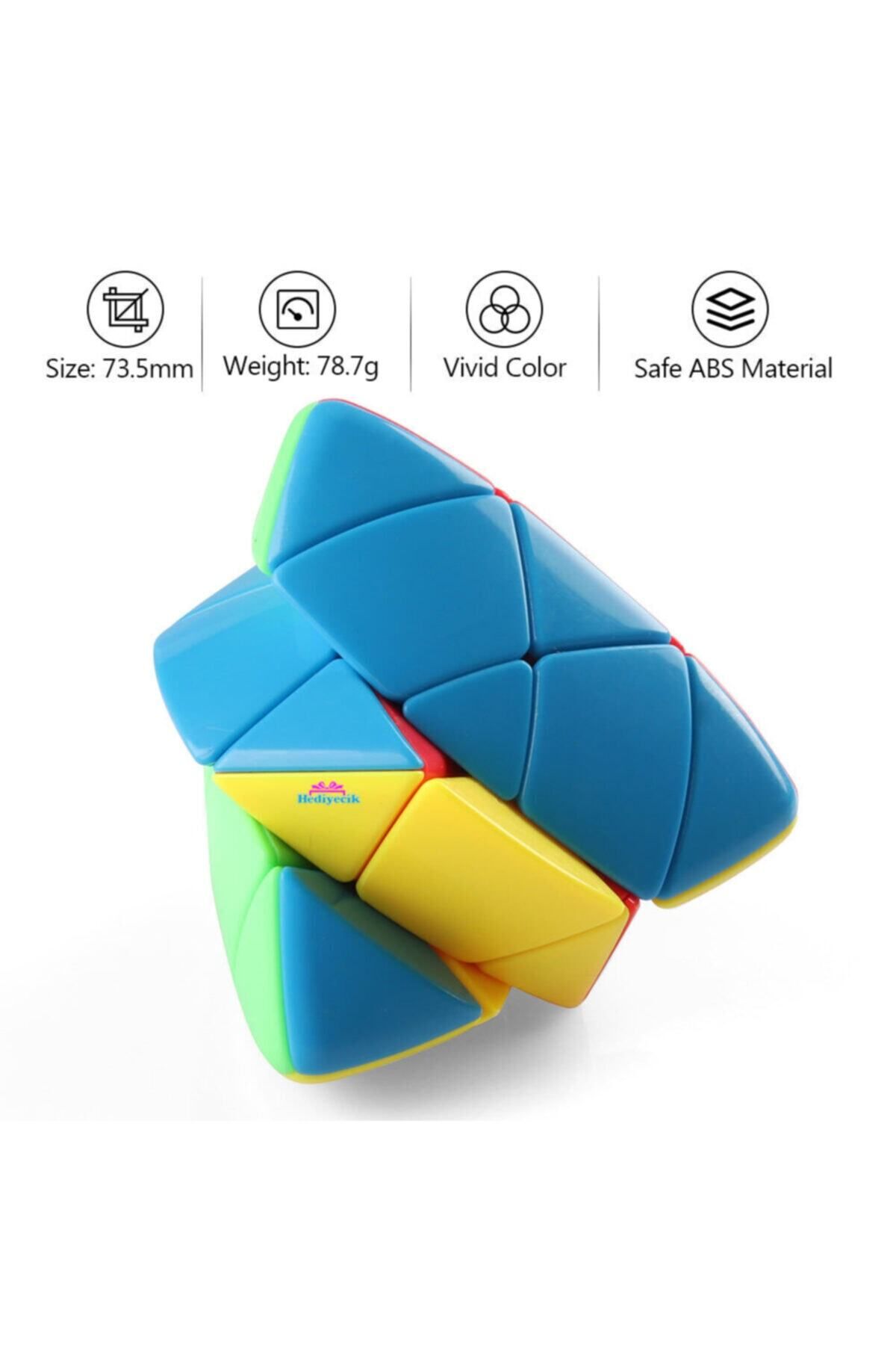 hediyecik-Mastermorphix Pyramid 3X3 Intelligence Cube Mind Cube Non-Adhesive 2