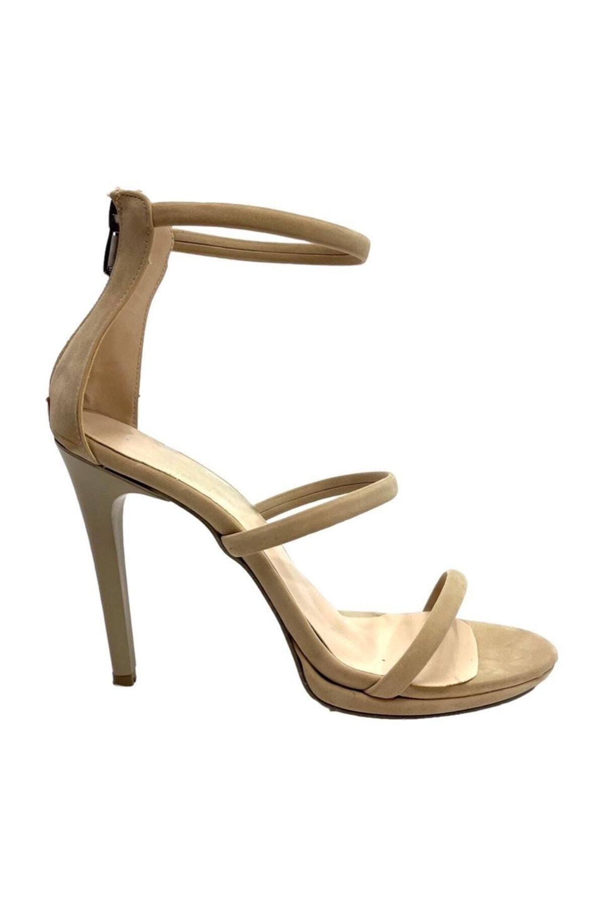 Beige strappy store high heels