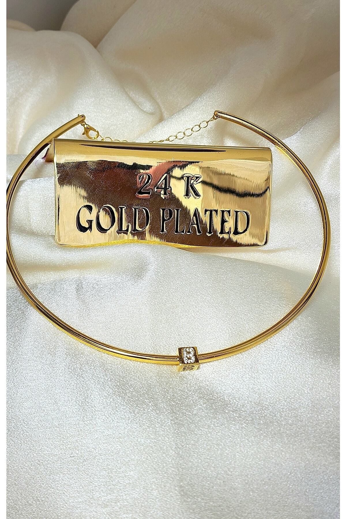 Gold plated store name bracelet
