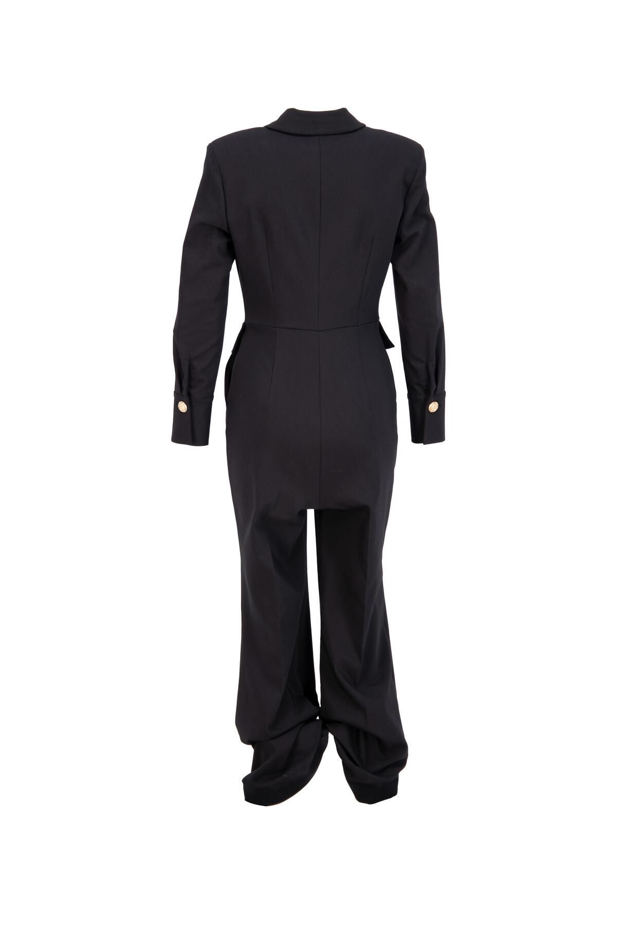 Black button jumpsuit store