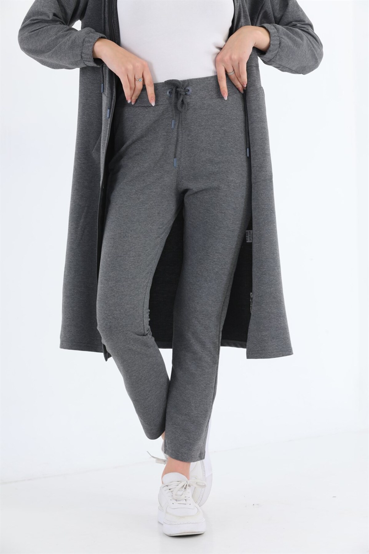 WestBound-Anthracite Trench Model Women's Tracksuit Set 5