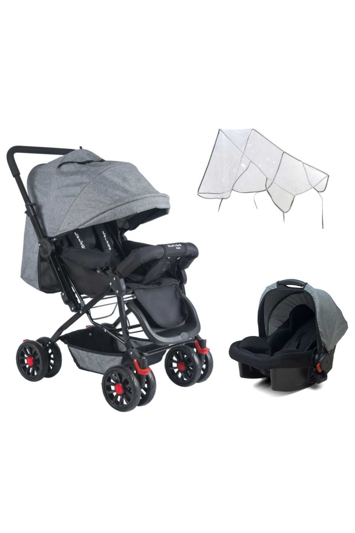 4KİDS 4kids Bebek Çeyiz Seti 5 Parça Çift Yön Bebek Arabası Sallanır Bebek Beşiği Puset Taşıma Koltuğu fotoğrafı 2 (önizleme)