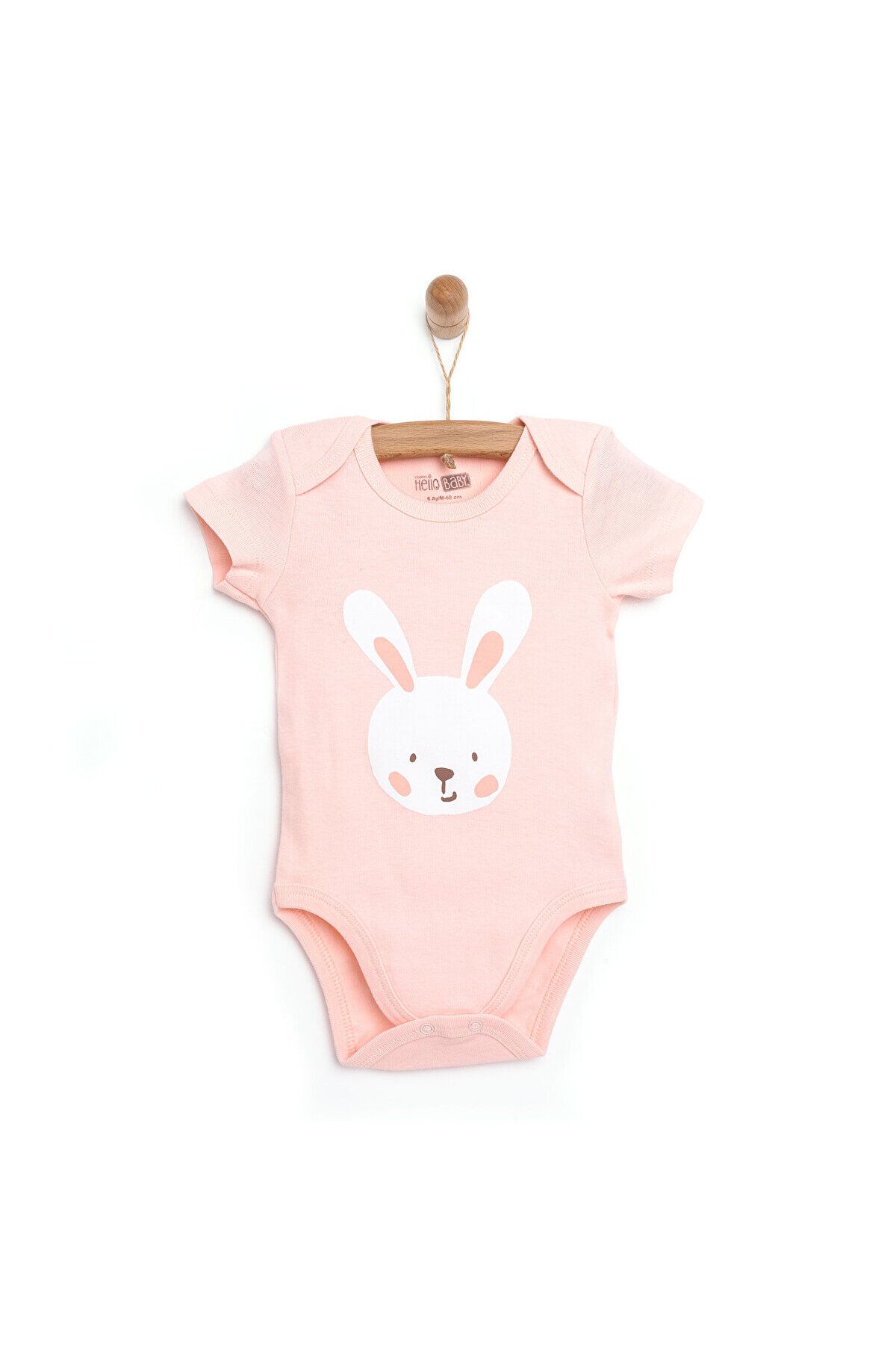 HelloBaby ناز صورت حیوانات آستین کوتاه بدن یونیسکس ebebek Hello Baby