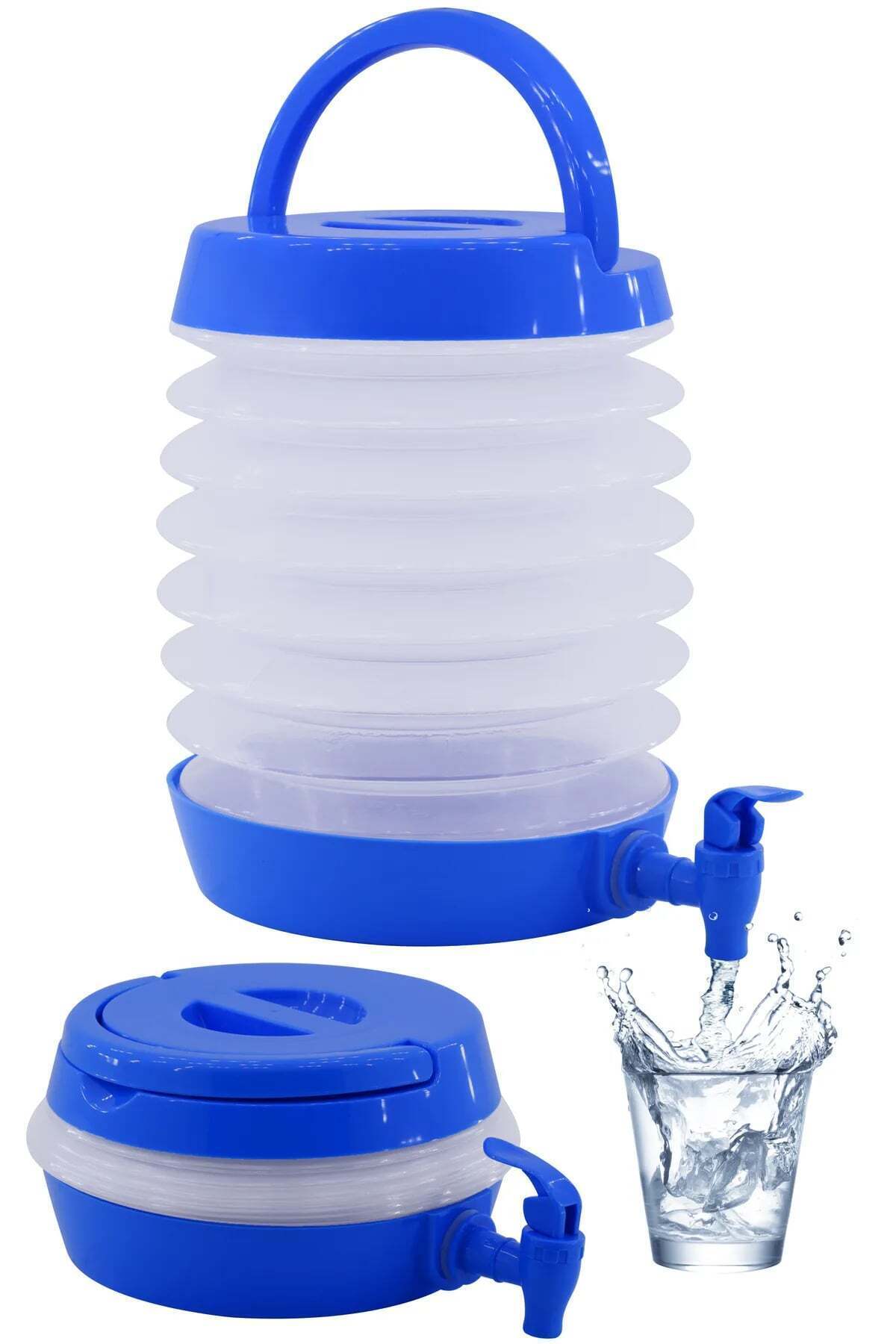 Ozsport-Foldable Water Dispenser with Tap Bellows Water Canister Fountain Picnic Camping Flask Bottled Drinks 7