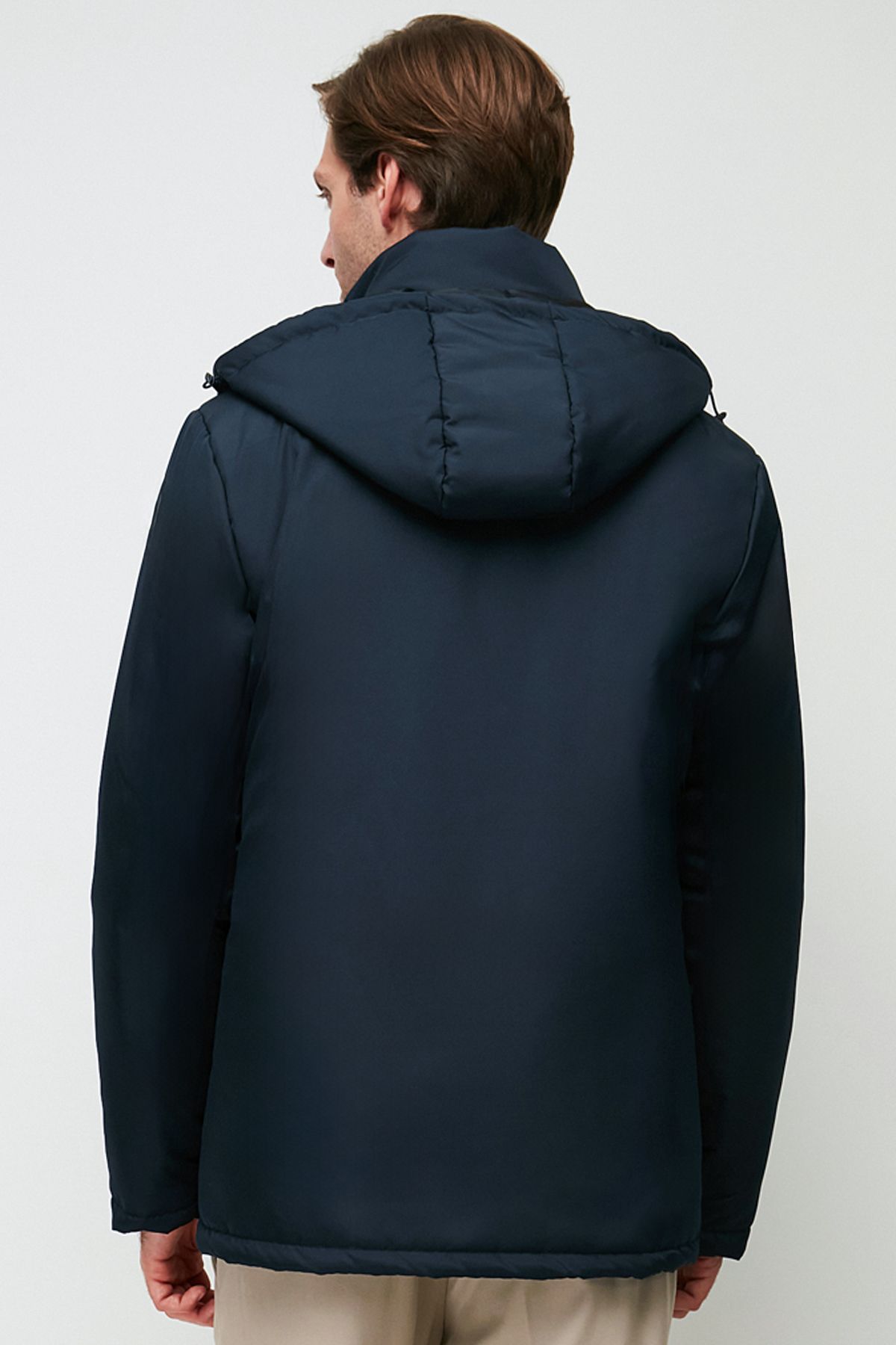River Club Winter Jacket Dark blue Basic Trendyol