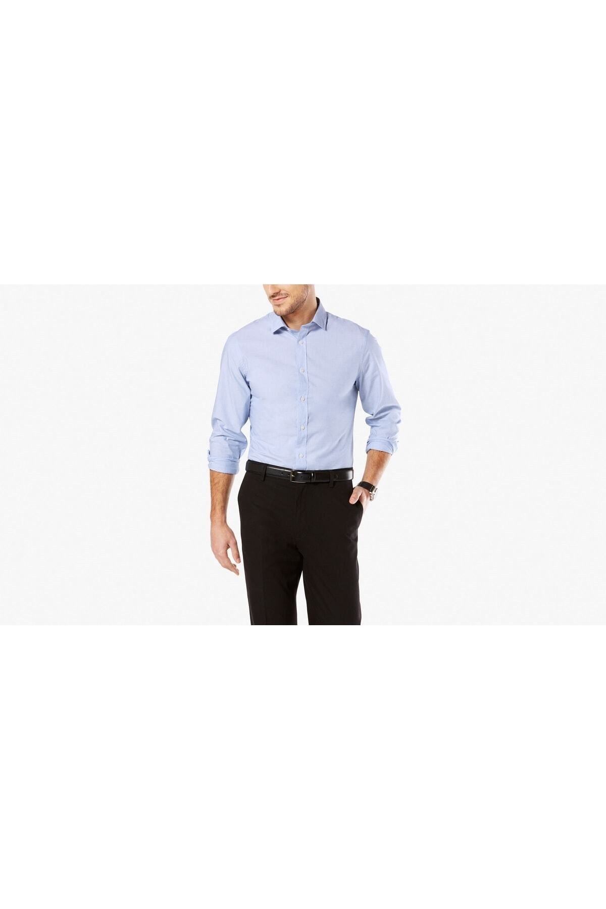 پیراهن آبی پوپلین Dockers
