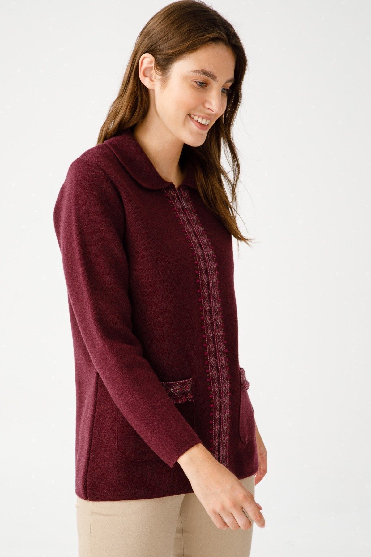 Dark hot sale plum cardigan