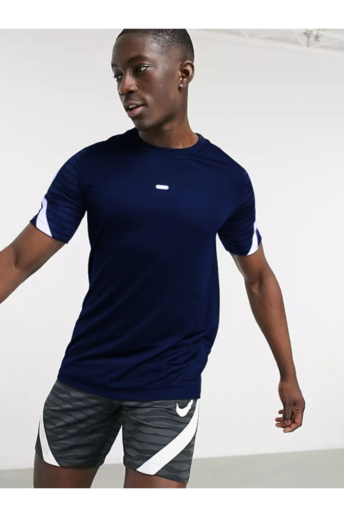Nike Football Strike 21 t shirt in Navy Blue Erkek Dri fit