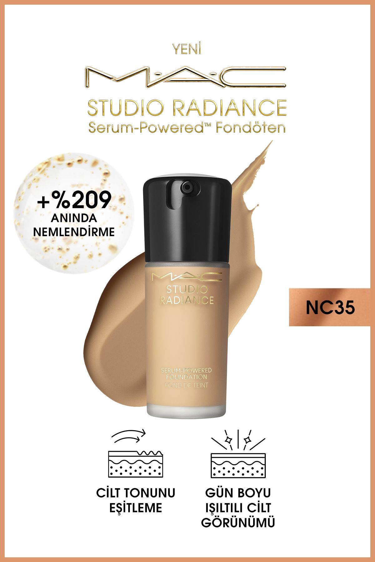 Mac Studio Radiance Serum-Powered™ Foundation-NC35-30ml-773602656738 119586