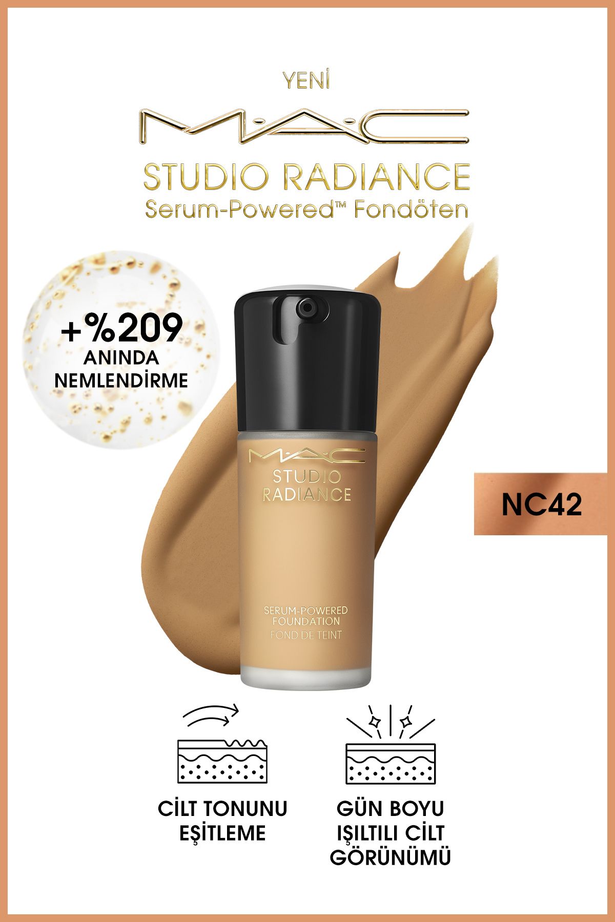 Mac Studio Radiance Serum-Powered™ Foundation-NC42-30ml-773602656776 119586