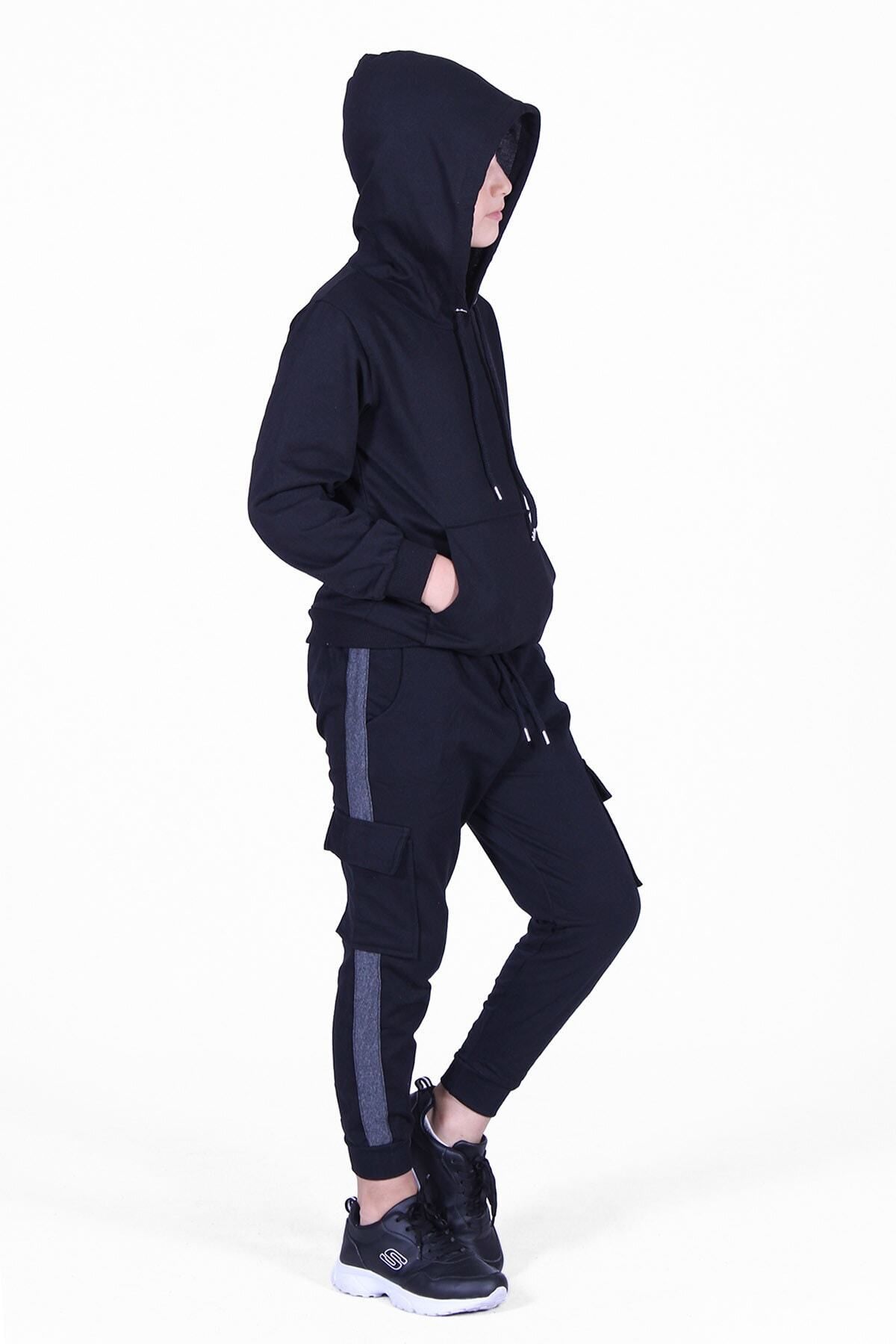 Boys plain shop black tracksuit