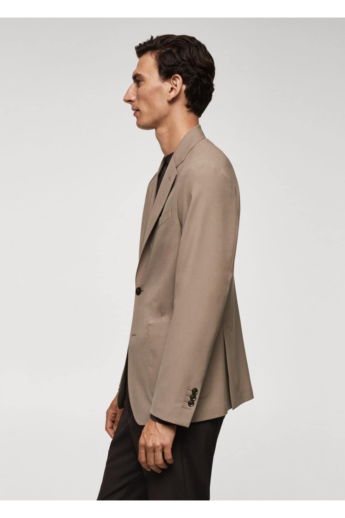 ژاکت مردانه بژ منگو | 57040928 اورجینال - تصویر 6