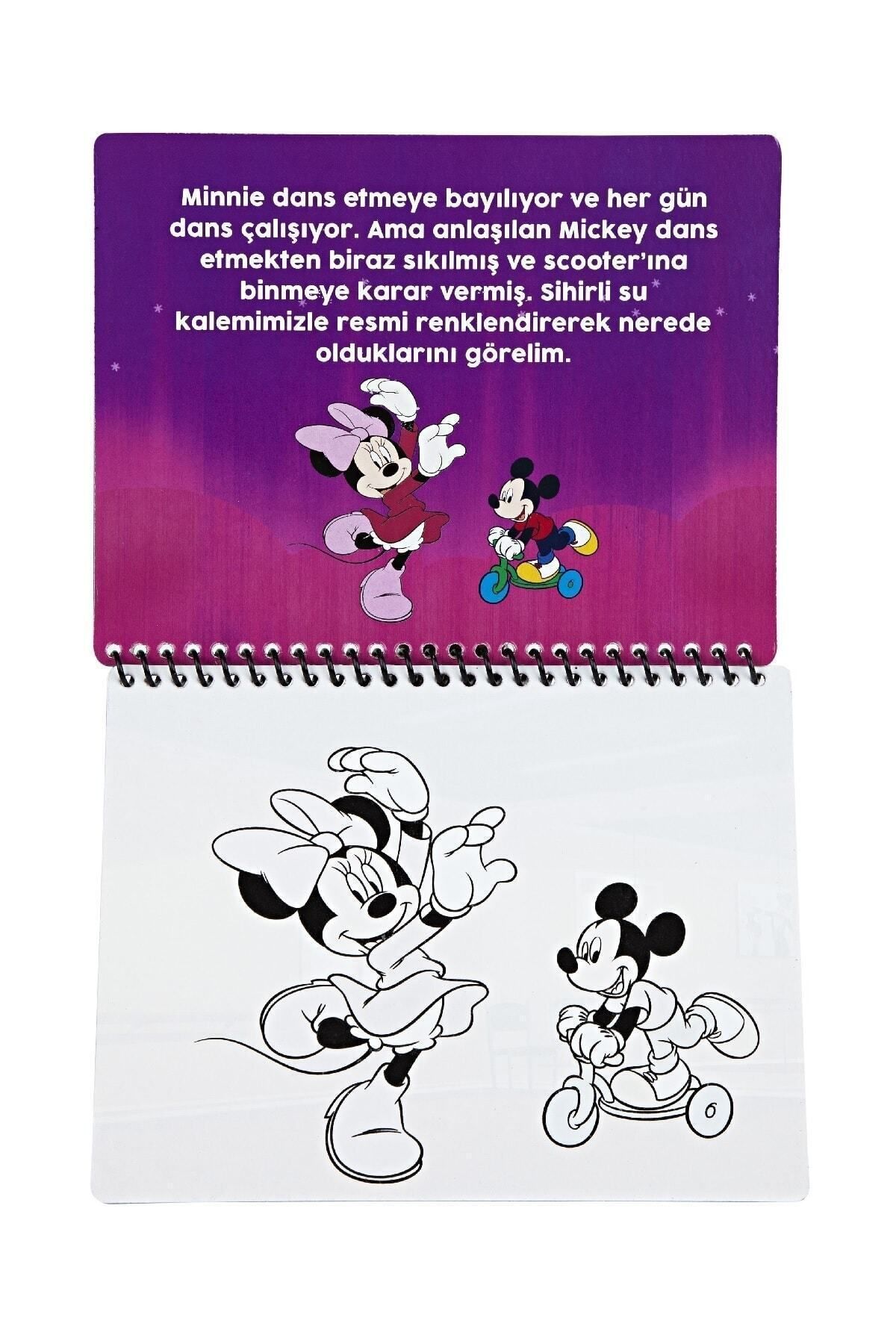 Disney Jr. Minnie Lisanslı Sihirli Boyama Kitabı Özel Sulu Kalem Ile Water Painting