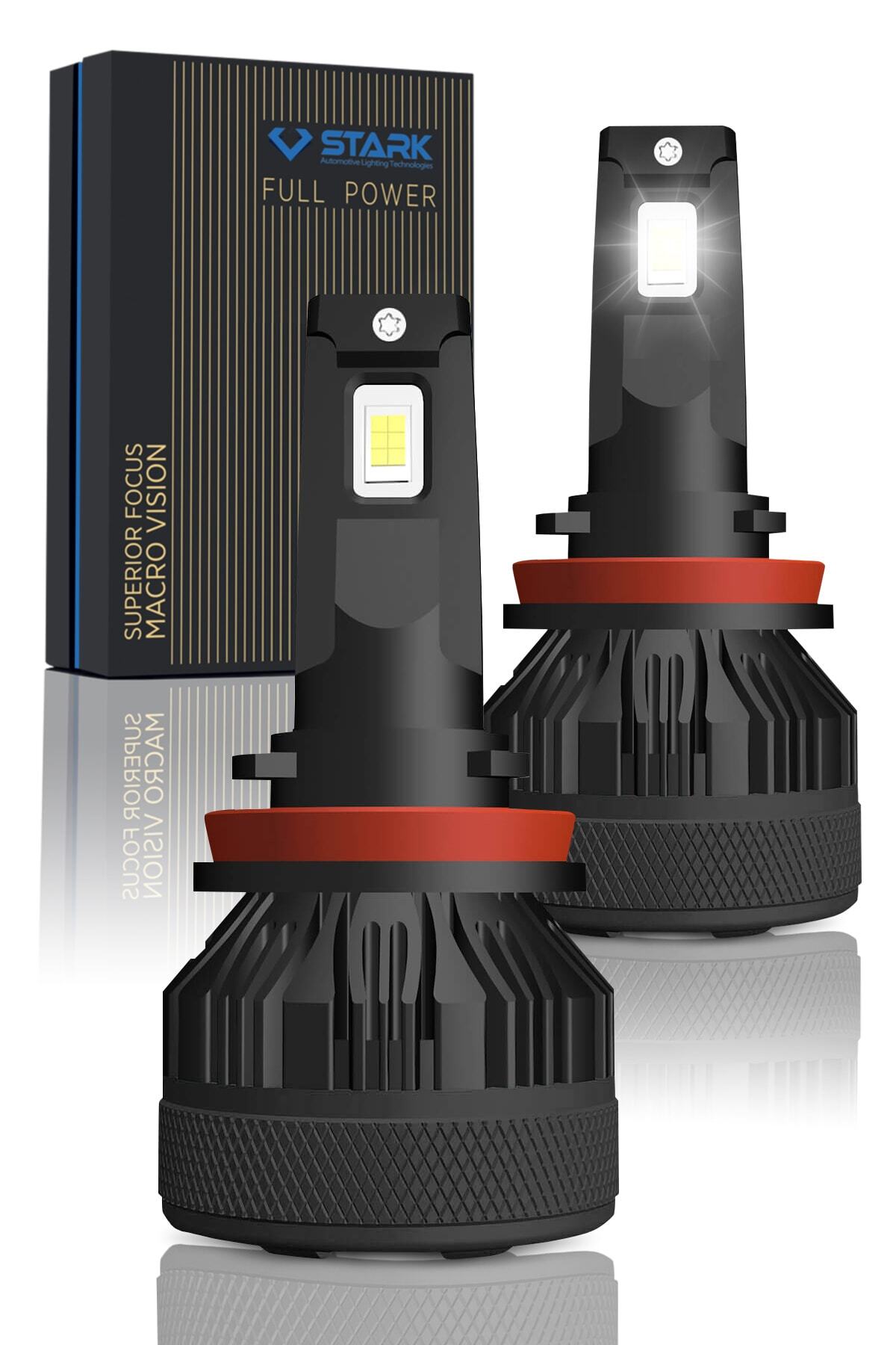 STARK 2023 Yeni H11 Led Xenon Far Ampulü Full Power Serisi Macro Vision