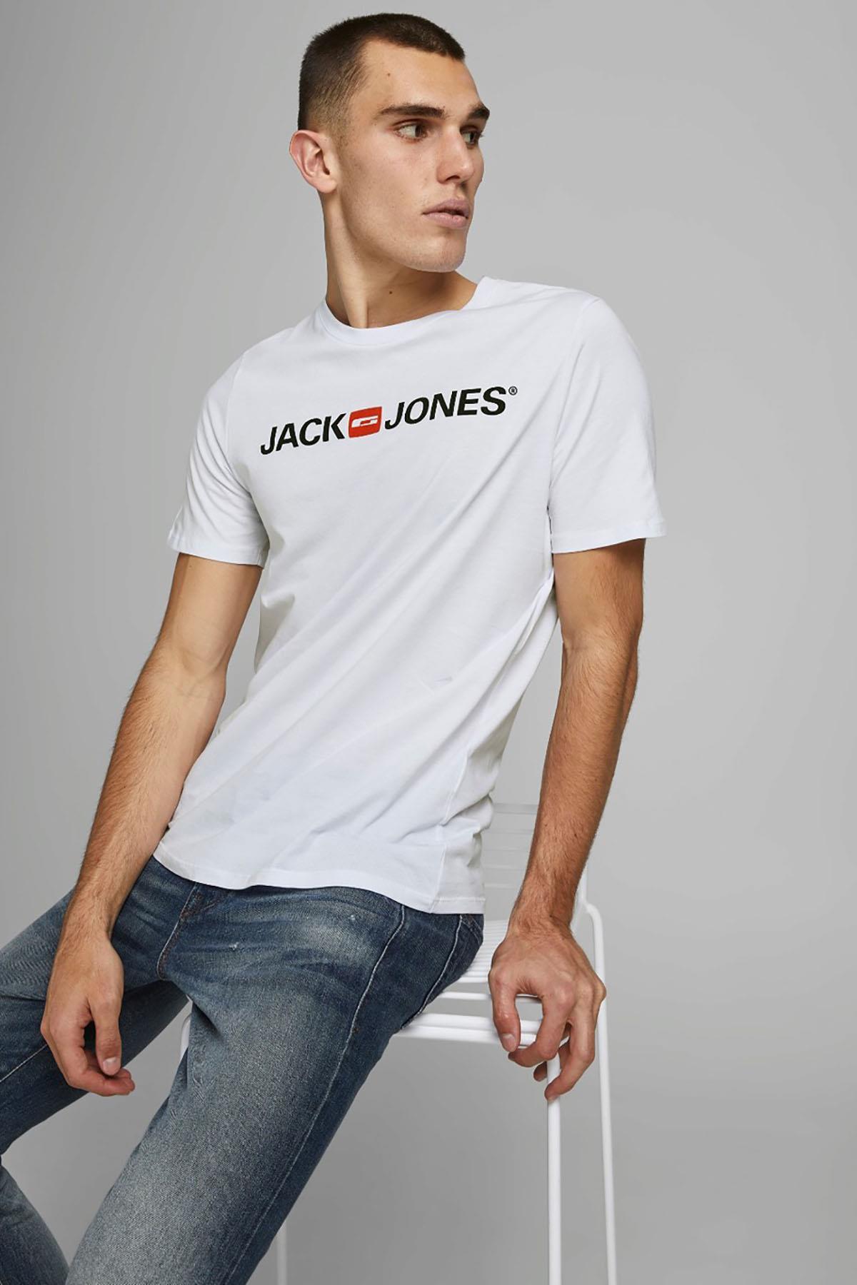 تیشرت مردانه سفید جک اند جونز | 101-12137126 اورجینال - تصویر 5