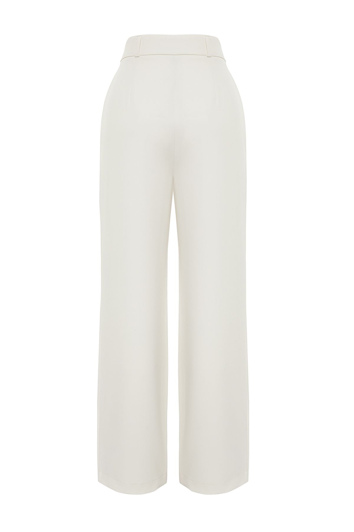 Trendyol Collection-Ecrufarbene, plissierte Hose mit hoher Taille und weitem Bein – TWOAW21PL0076 18