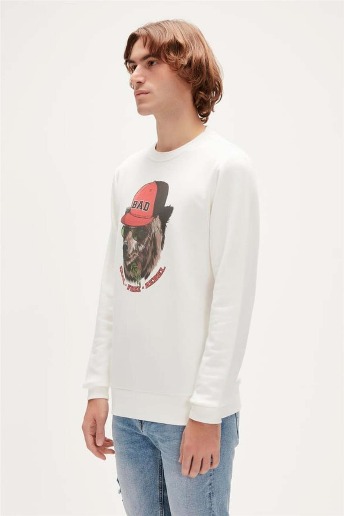 23.02.12.019 عرق مردانه Bad Bear Rabel Crewneck OFF-WHITE Bad Bear
