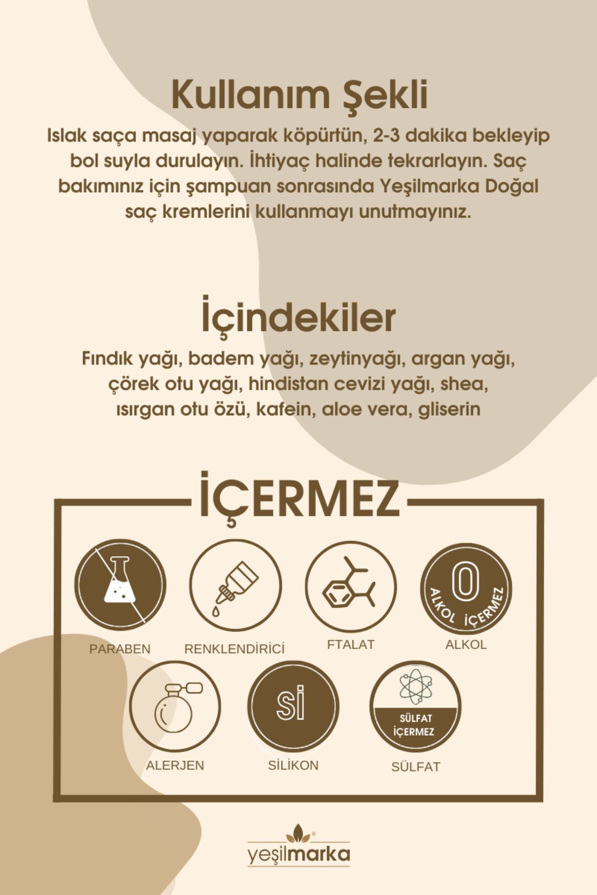 yeşilmarka-Natürliches Shampoo für trockenes und dünnes Haar 400ml 5