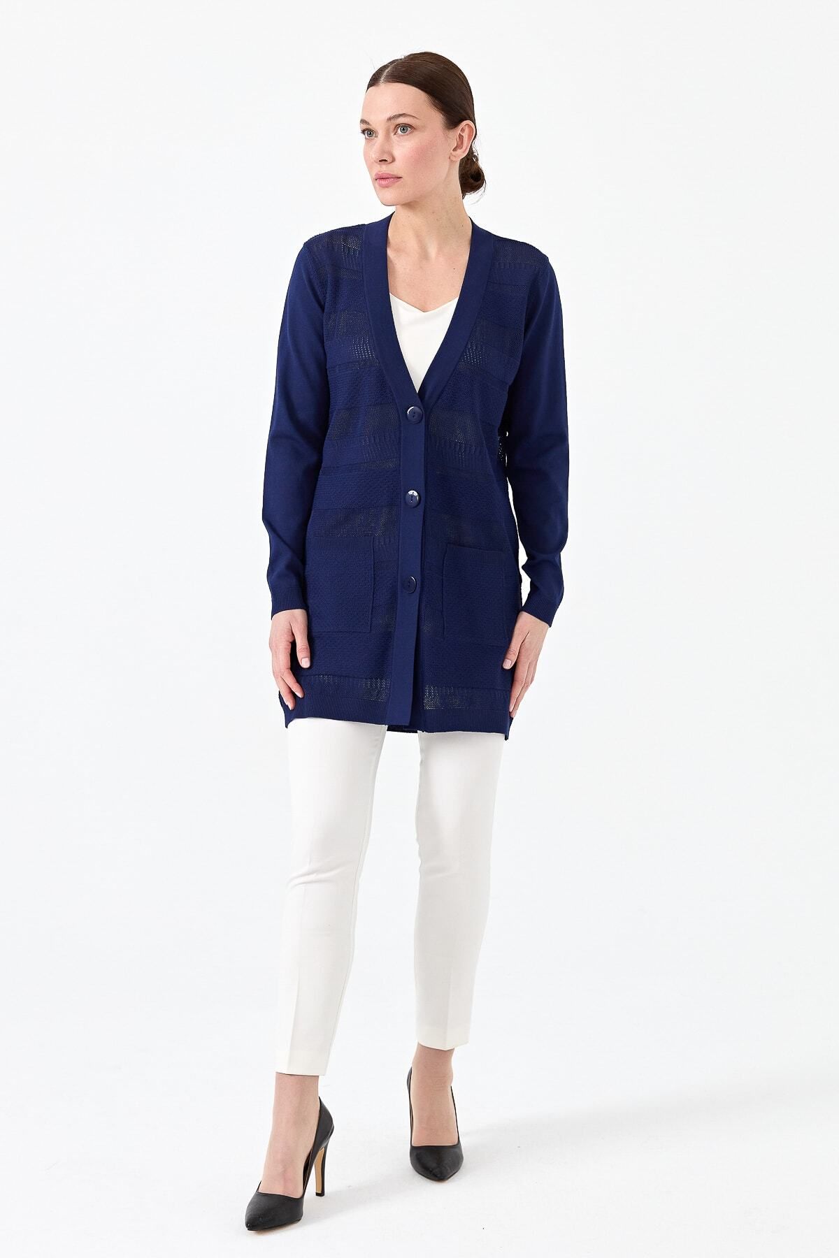 Navy blue 2025 summer cardigan