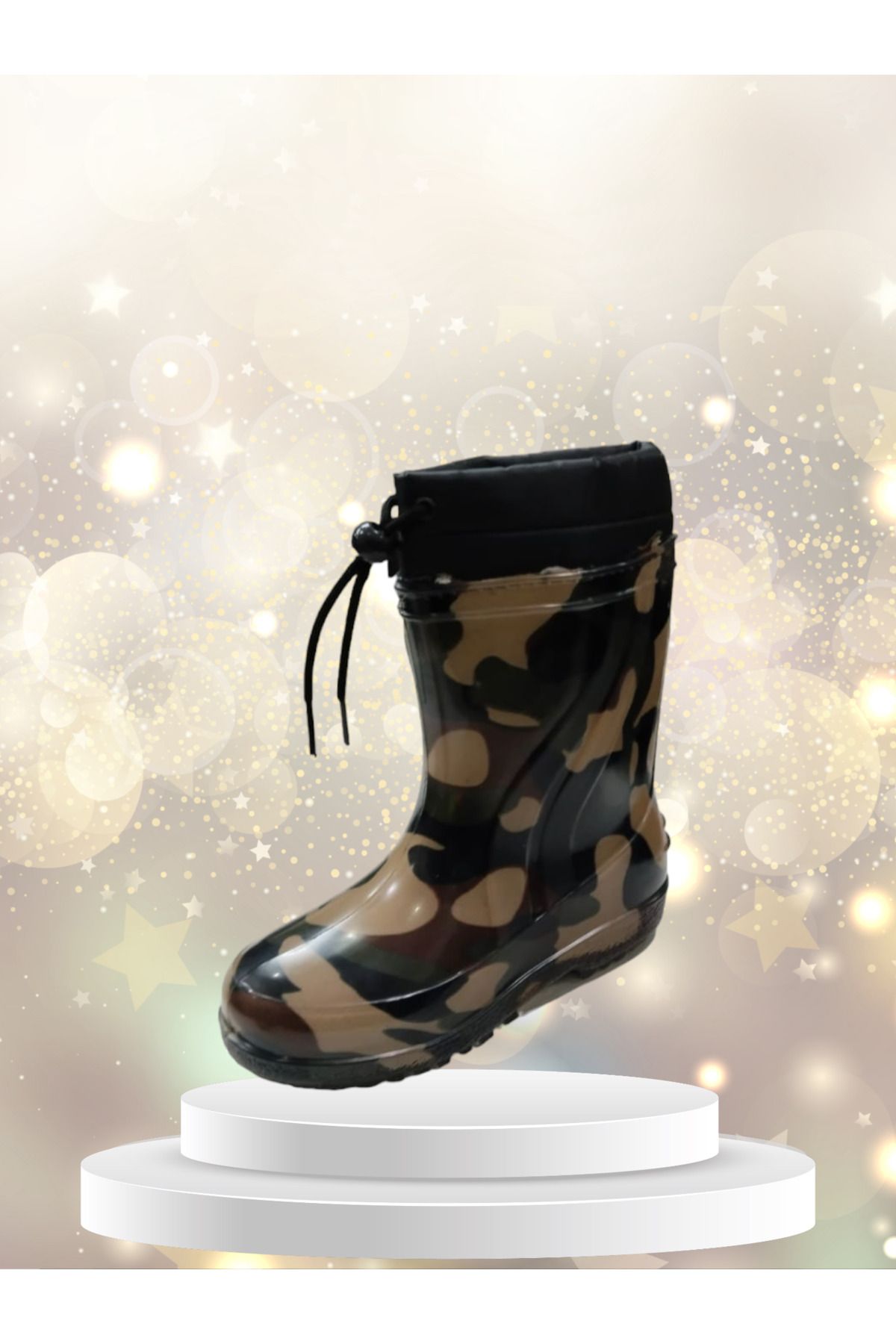 Kral Boys Khaki Camouflage Patterned Rain Boots Trendyol