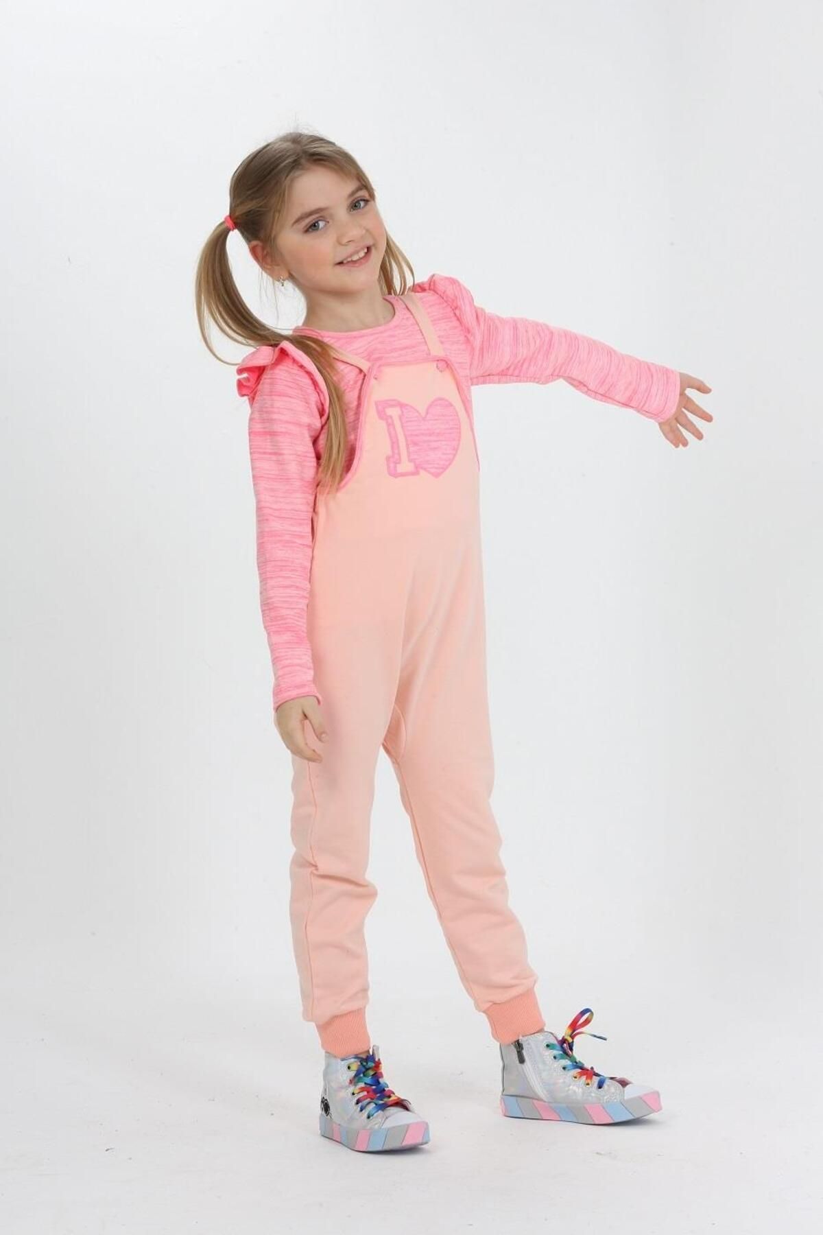 LupiaKids-I Love Girl Child Jumpsuit Lp-22win-065 6