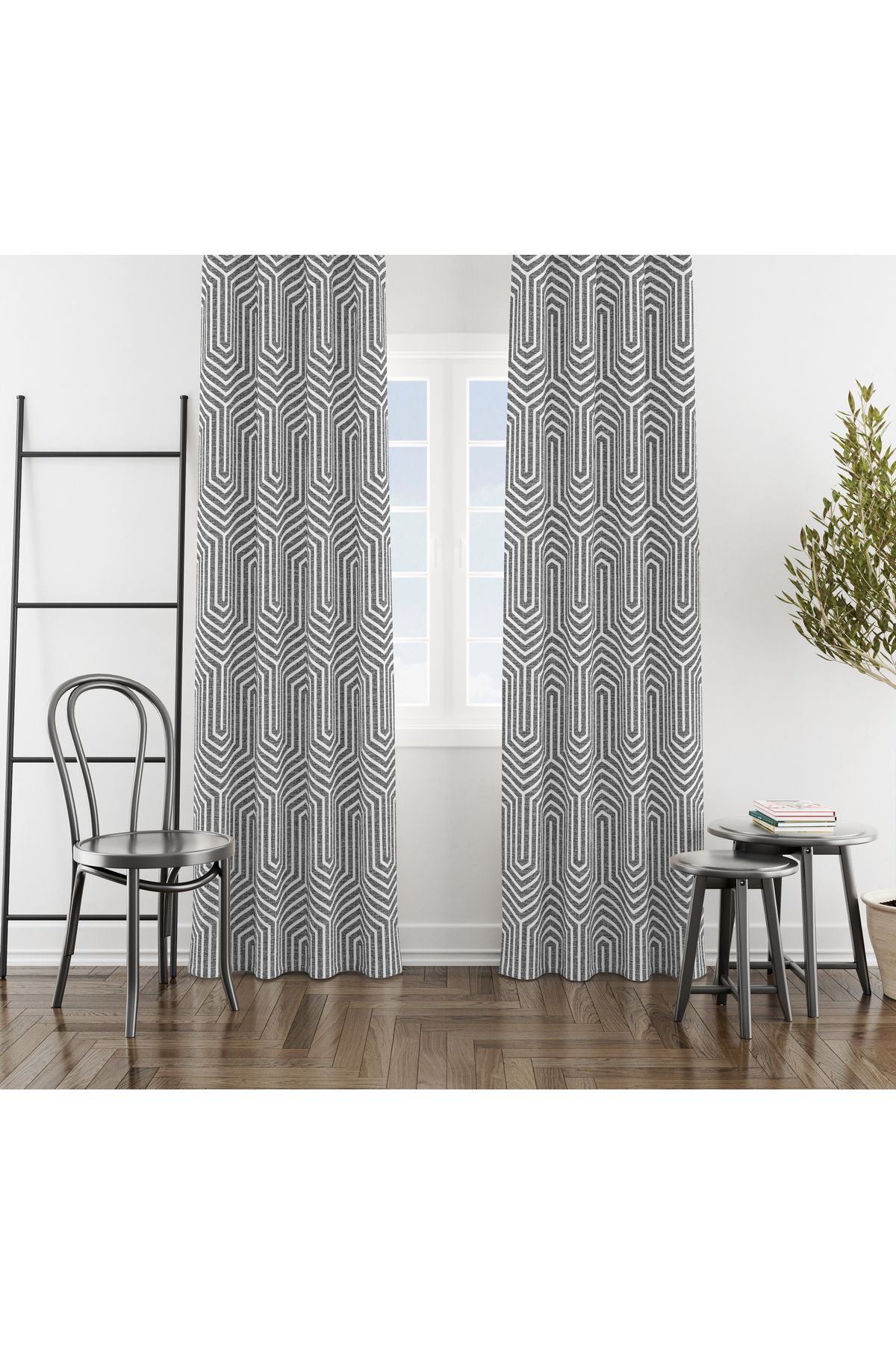 MUN HOME-Digital printed backdrop curtain single wing 140 x 260 cm Edge Folded Stitched 4