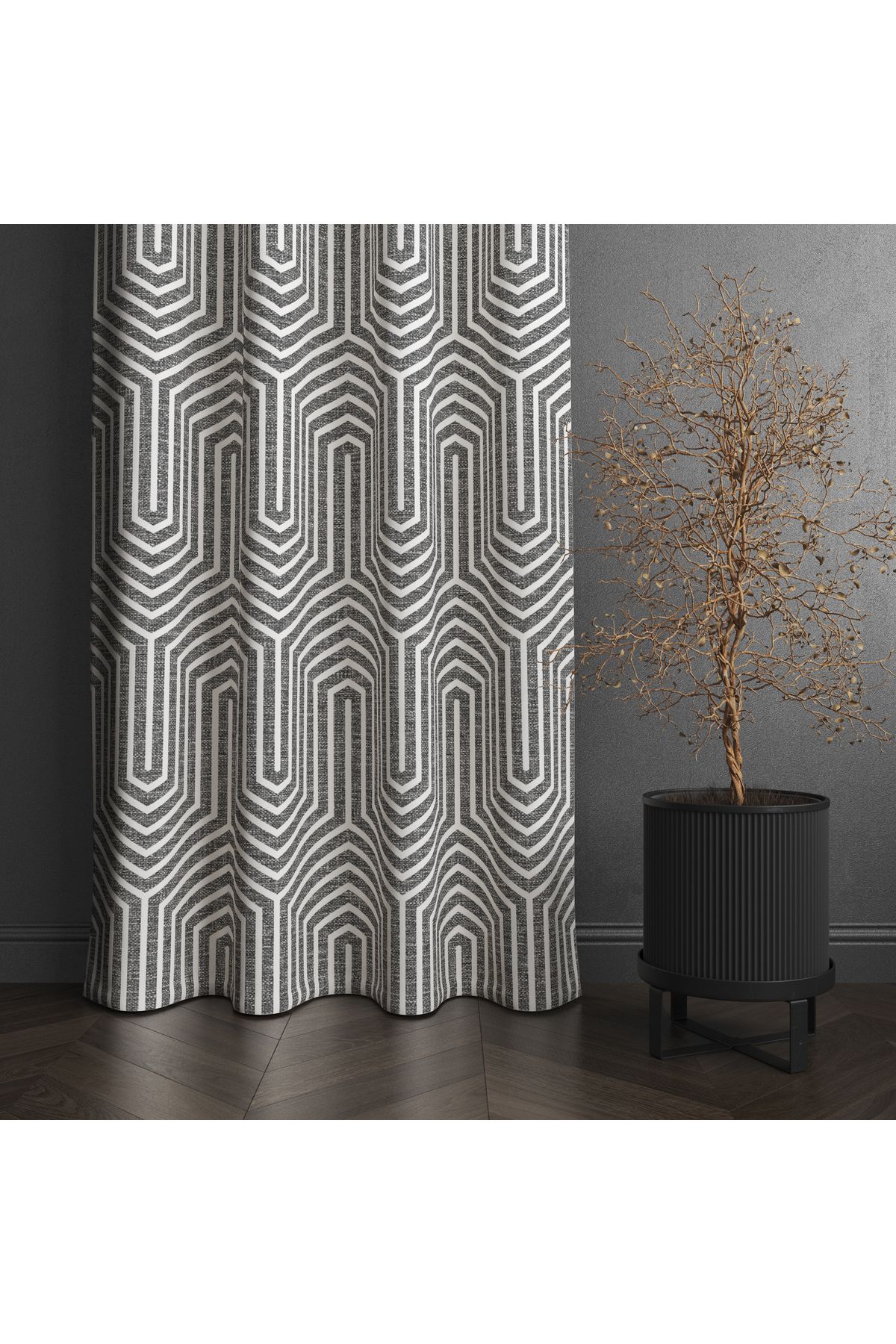 MUN HOME-Digital printed backdrop curtain single wing 140 x 260 cm Edge Folded Stitched 1