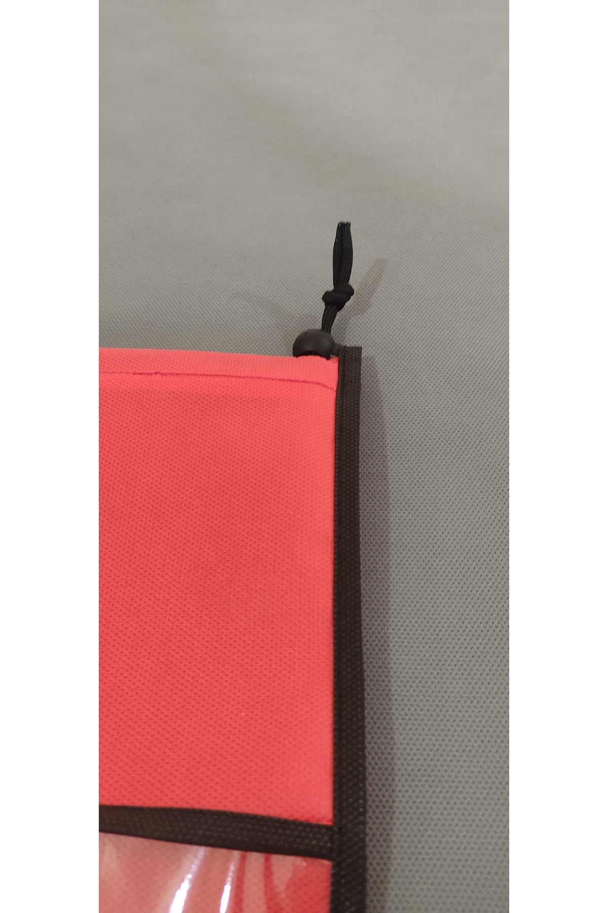 Bot - Çizme Kılıfı, Pencereli Bot-Çizme Saklama ve Taşıma Torbası, Ayakkabı Düzenleyici, 40x57 cm, KIRMIZI RENK