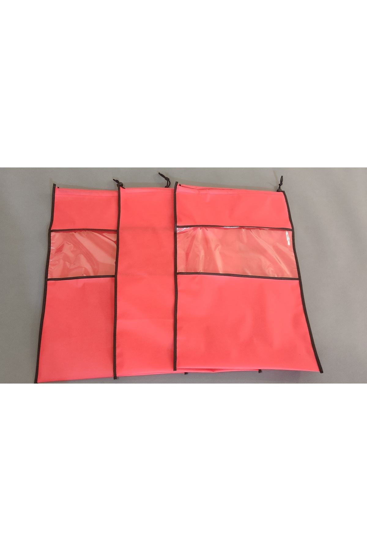 Bot - Çizme Kılıfı, Pencereli Bot-Çizme Saklama ve Taşıma Torbası, Ayakkabı Düzenleyici, 40x57 cm, KIRMIZI RENK