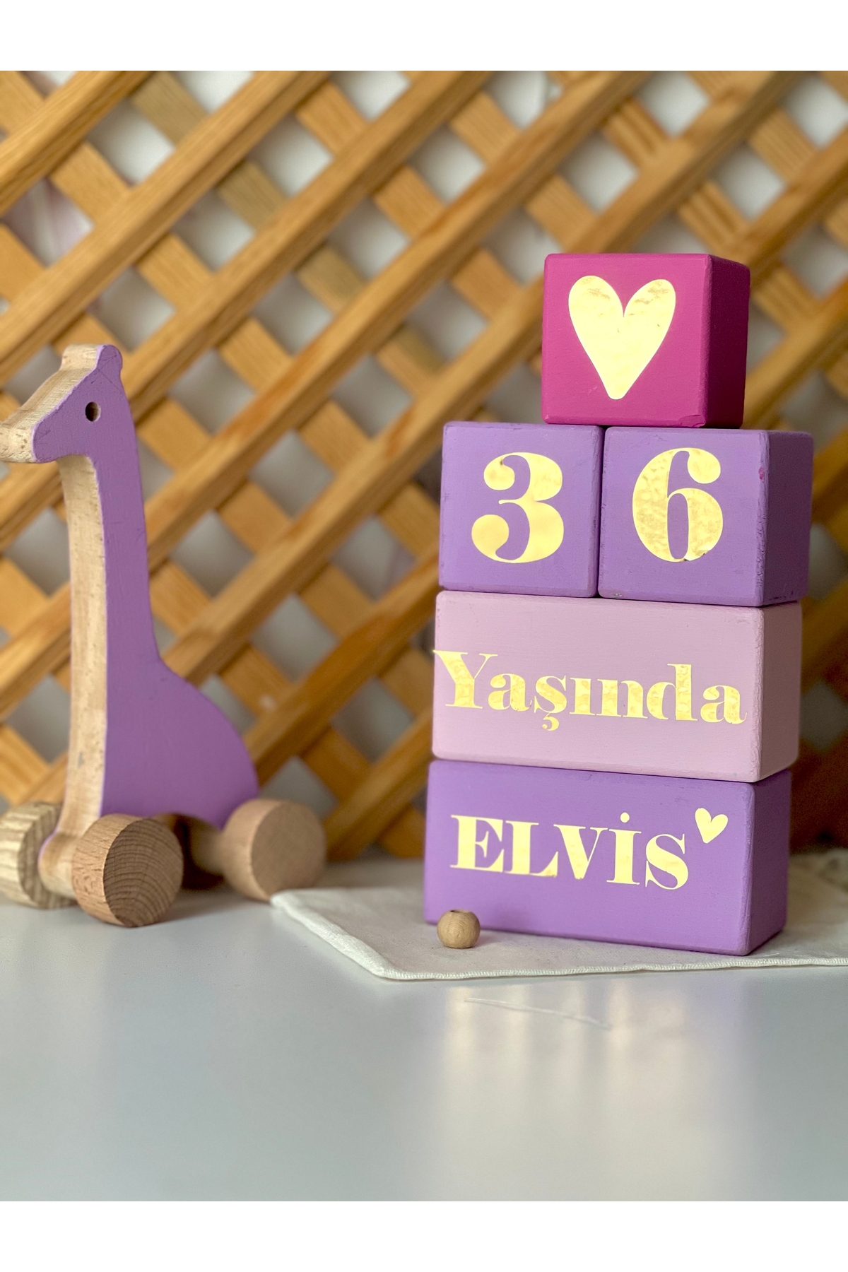 Renkli bebek anı küpü isimli renkli set 5parça