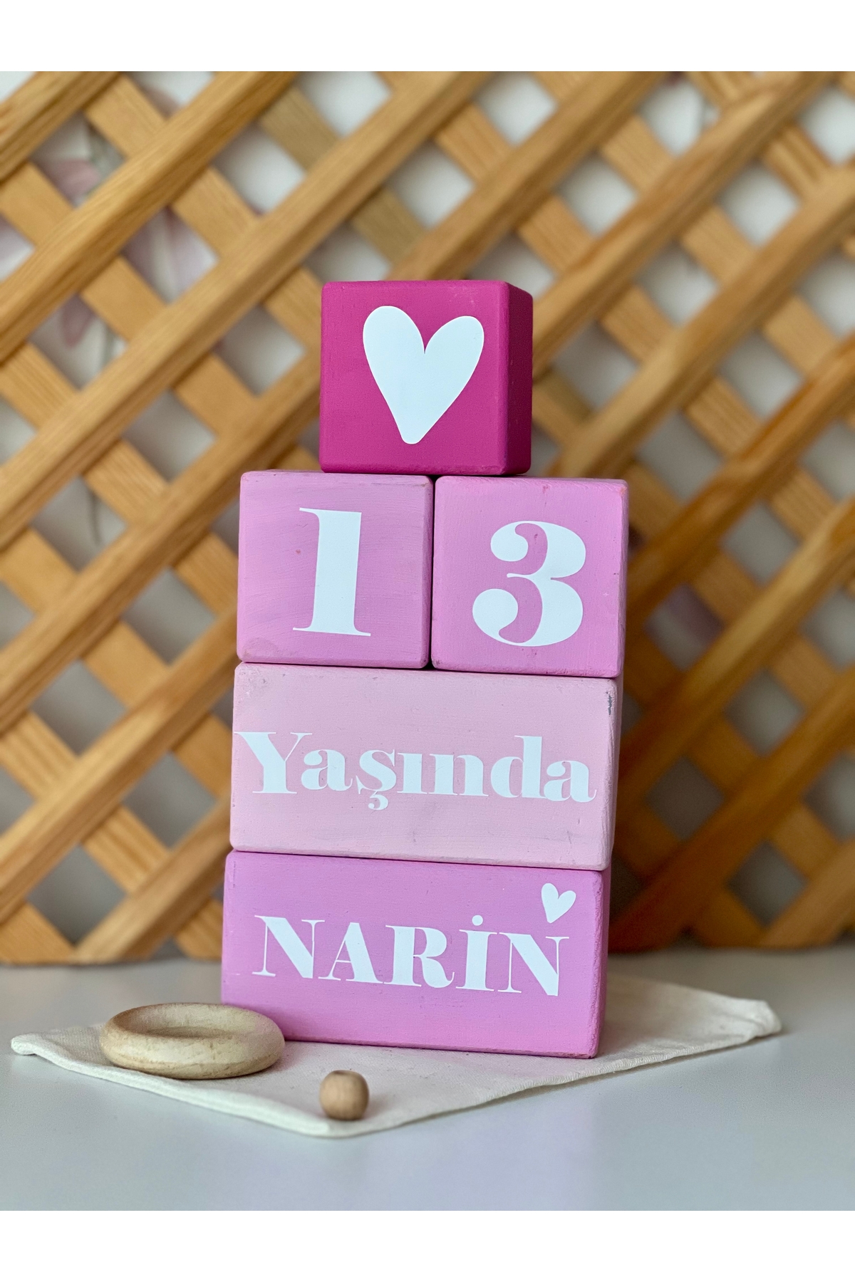 Renkli bebek anı küpü isimli renkli set 5parça